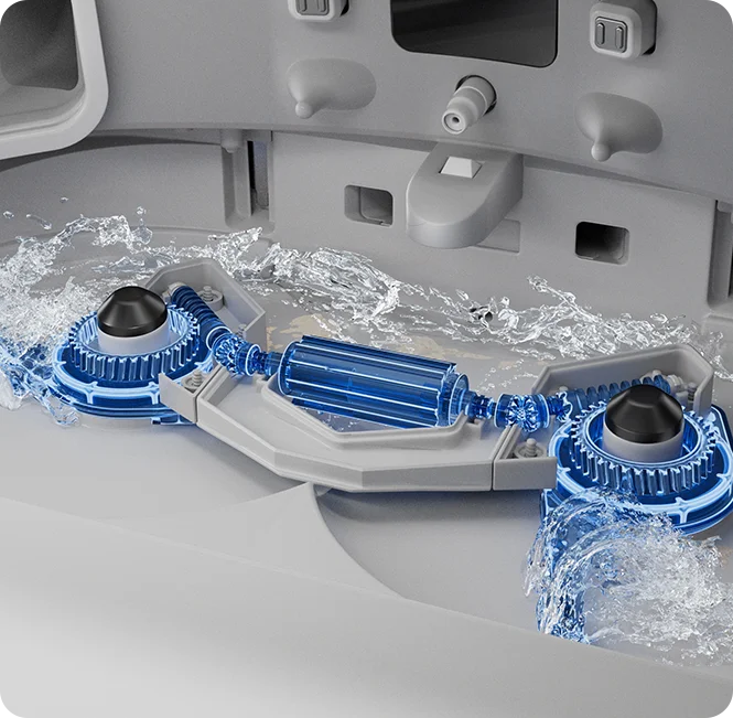 Limpieza automática de la superficie de lavado