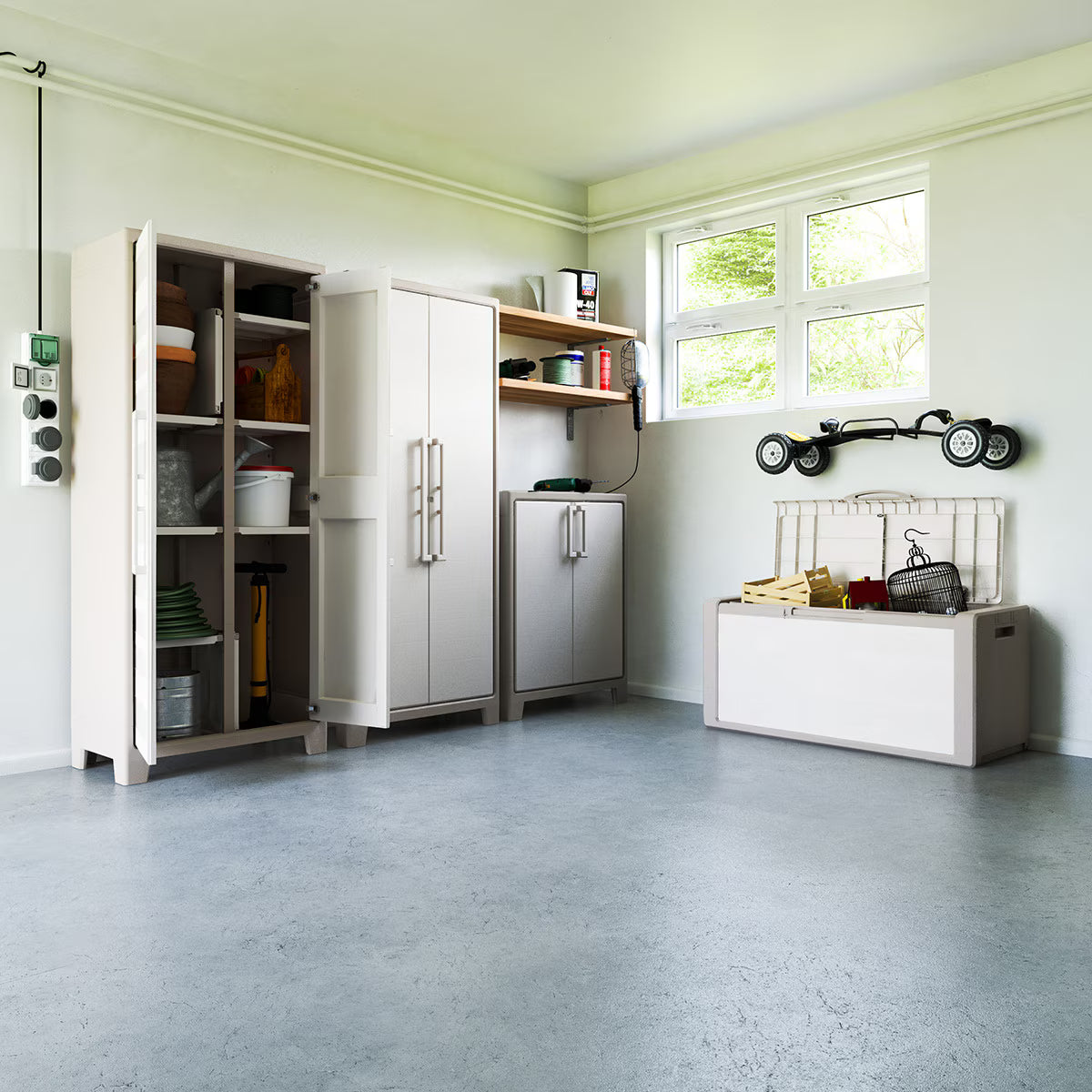 Keter - Armoire de jardin haute Gulliver beige/sable