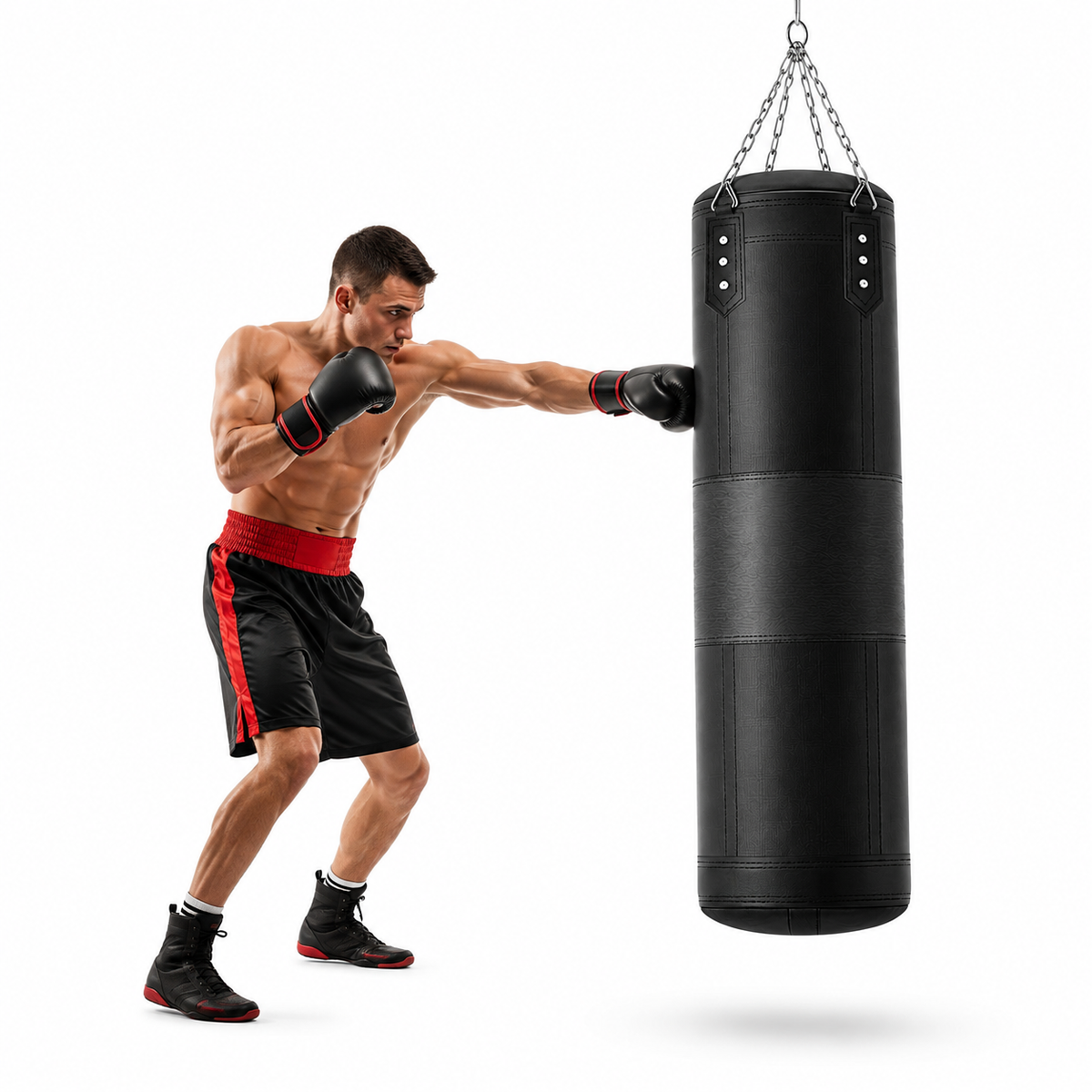 Saco De Boxeo PU 120 Por 40 Cm Cadena Reforzada