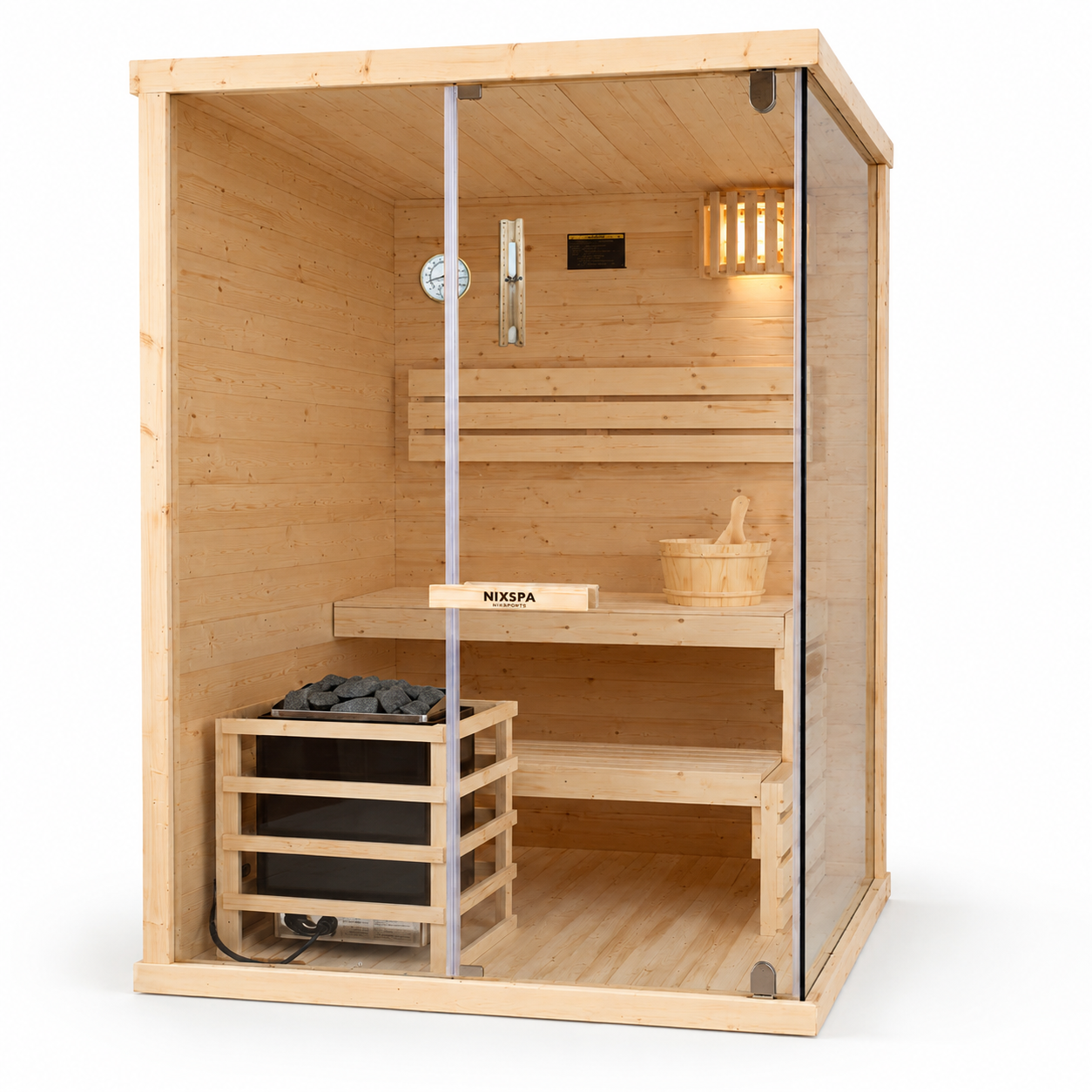 Sauna Finlandesa para Casa 2-3 Personas Madera de Abeto
