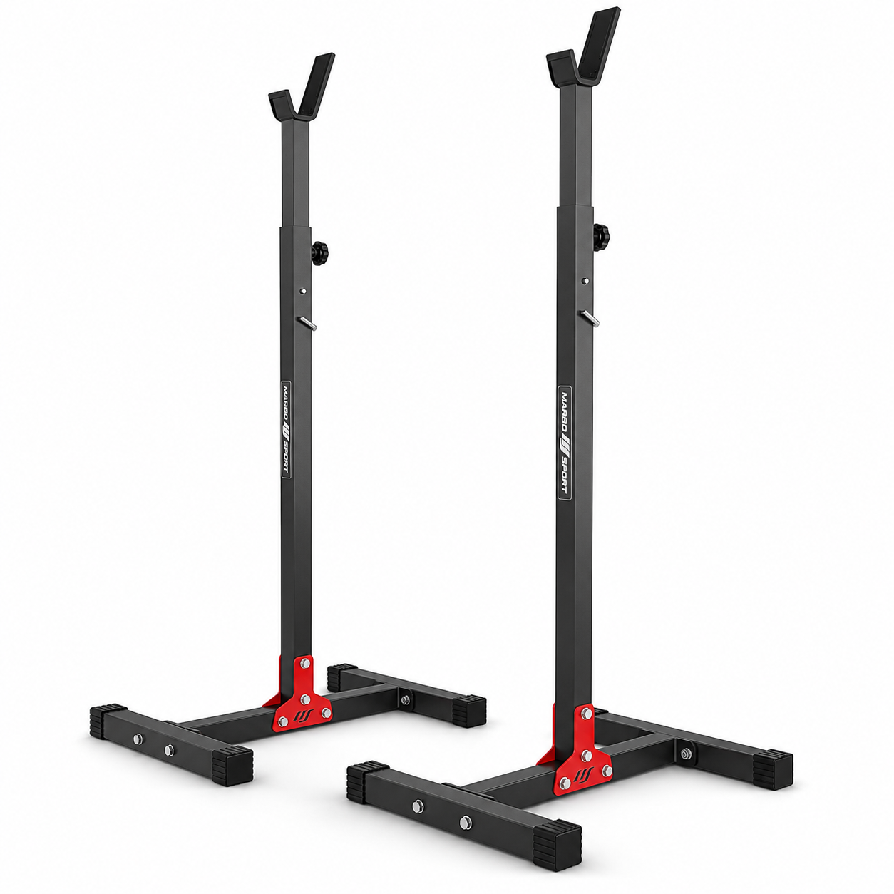 Par de Soportes de Barra Ajustables para Sentadilla y Press