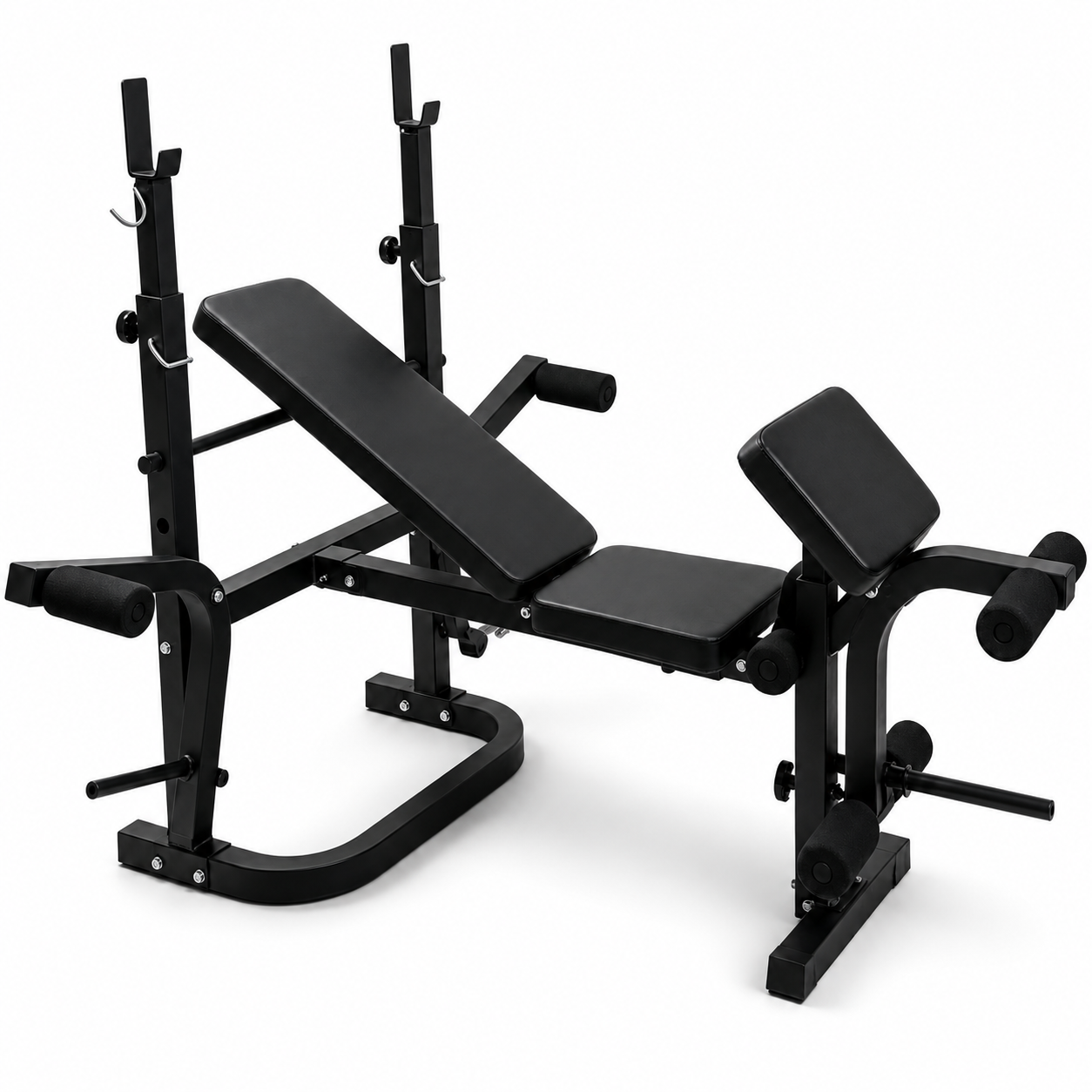 Banco de Pesas con Soporte de Barra Ajustable Press de Banca