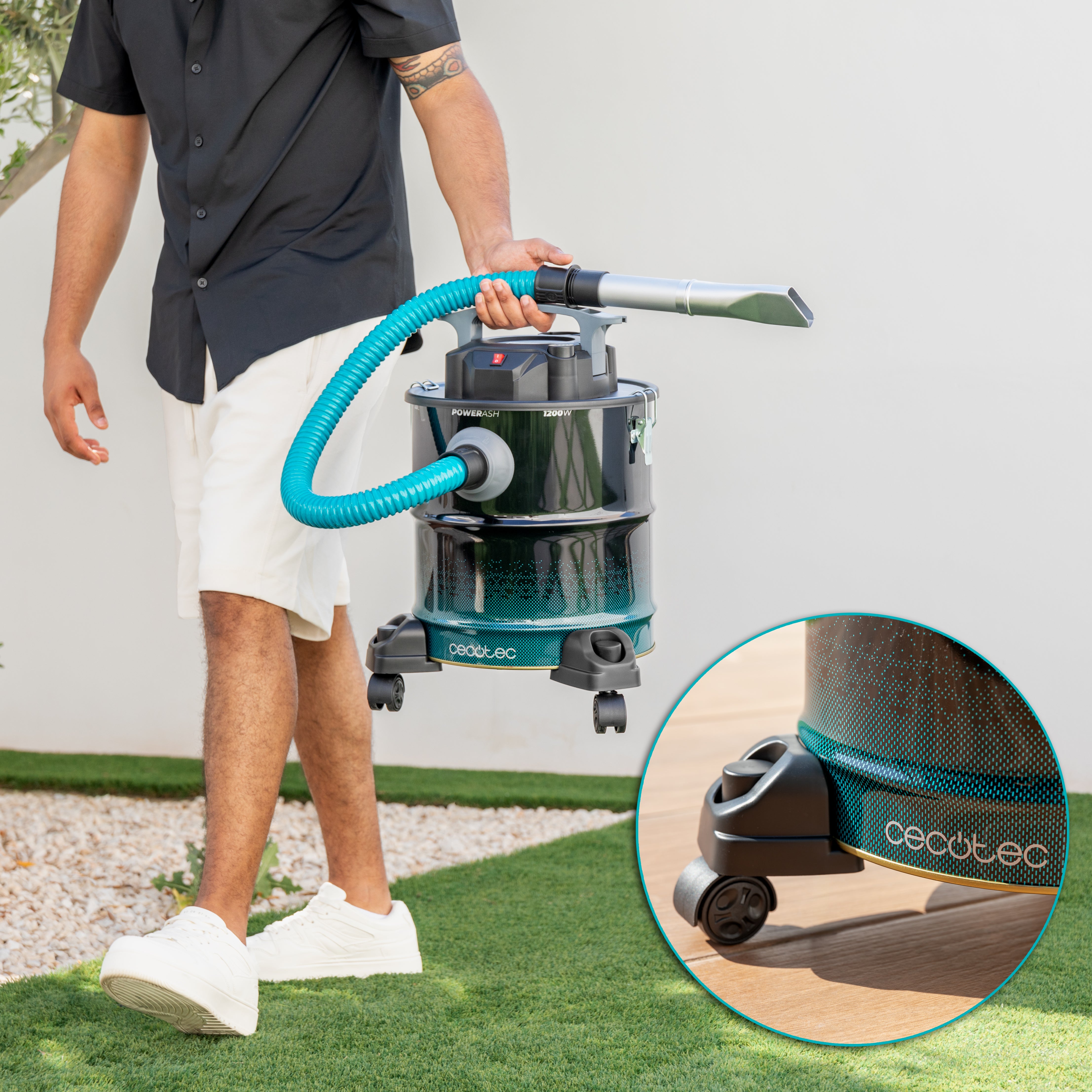 Cecotec Conga Ash 5000 Free Aspirateur À Cendres 1200 W 18 kPa Aspiration Extrême Pour Cendres et Débris