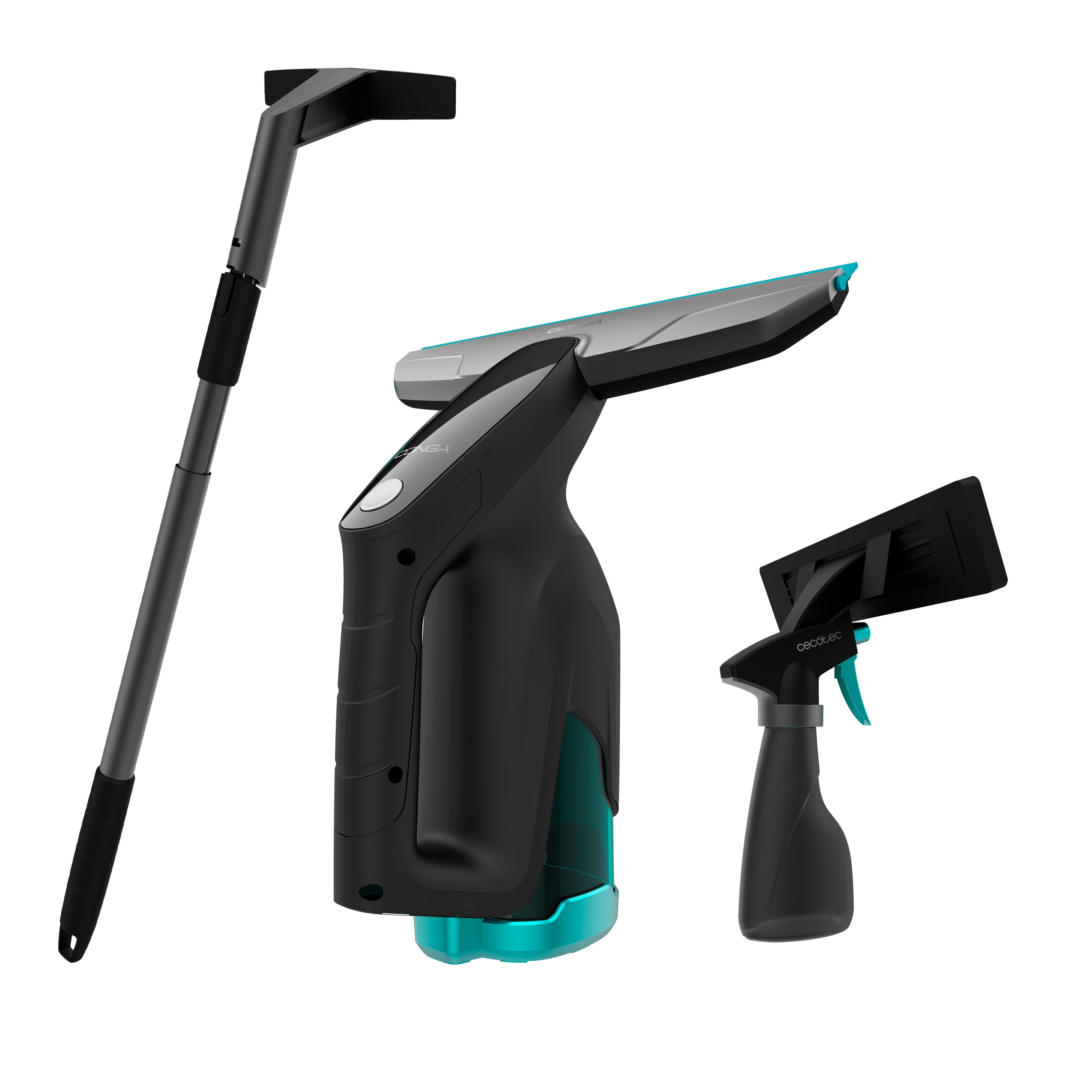 Cecotec Conga Popstar Glass Titanium 3 en 1 Pulvérise, nettoie et aspire jusqu'à 40 minutes d'autonomie