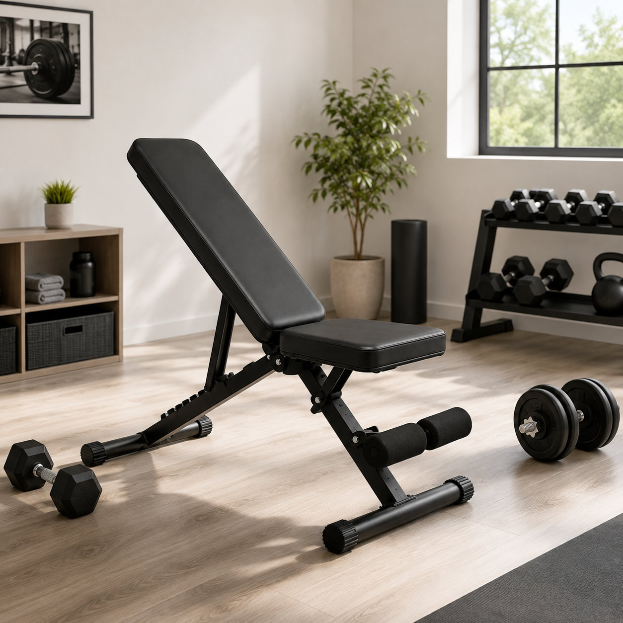 Banco de Musculación Plegable Respaldo Ajustable 7 Posiciones