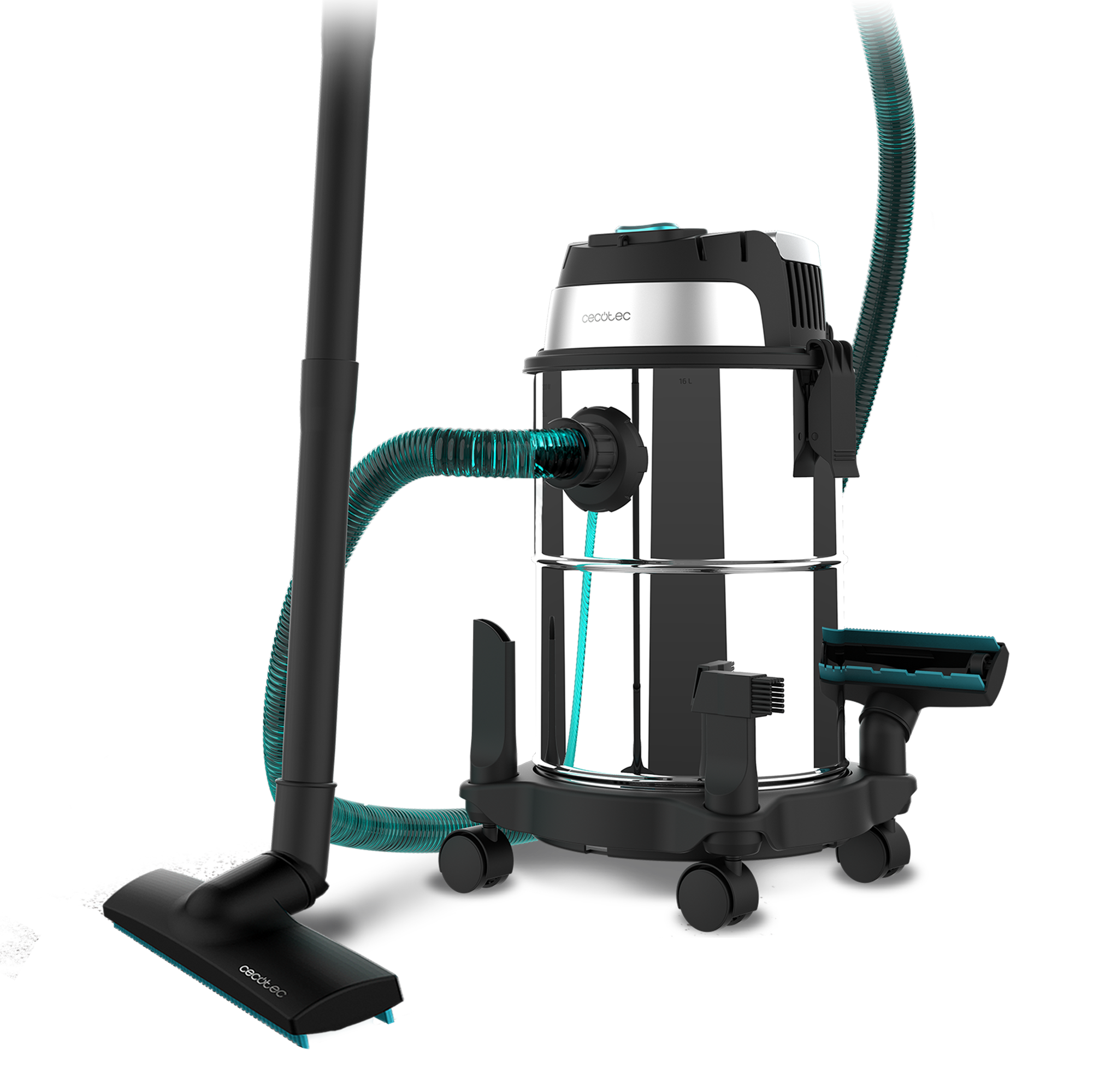 Cecotec Conga Rockstar Aspirapolvere 2 in 1 Bagnato e Asciutto con Scocca in Acciaio Inossidabile