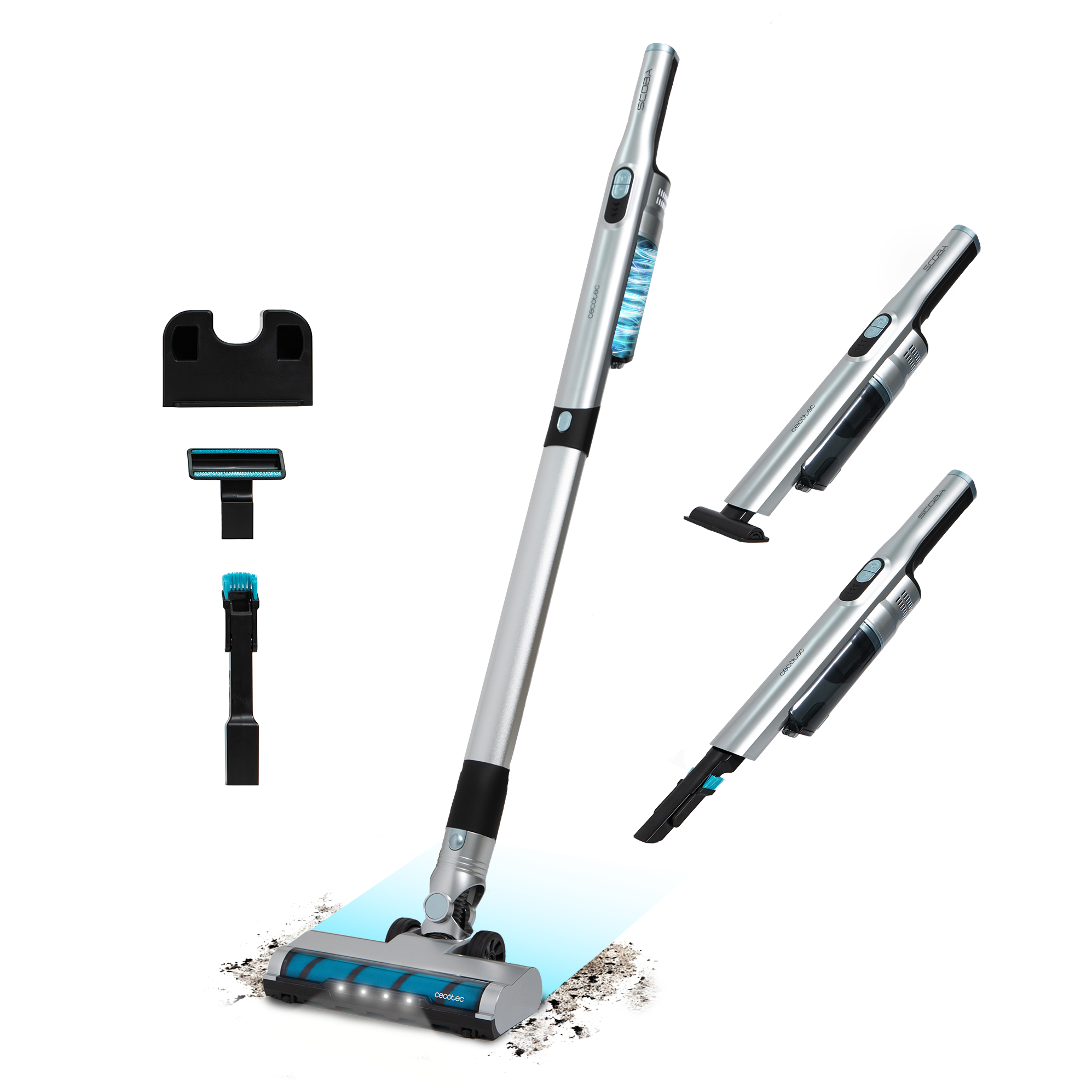 Cecotec Scoba 2100 Jalisco Aspirateur Balai Numérique Brushless 0,73 kg Léger ForceSonic