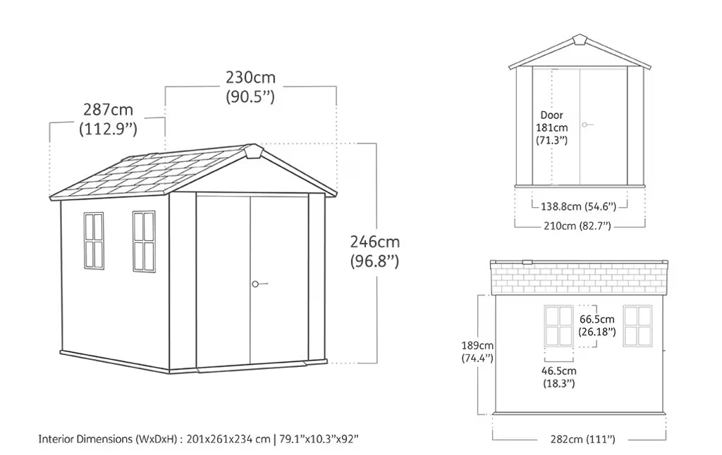 Keter - Caseta de exterior Newton 759/975 castanho