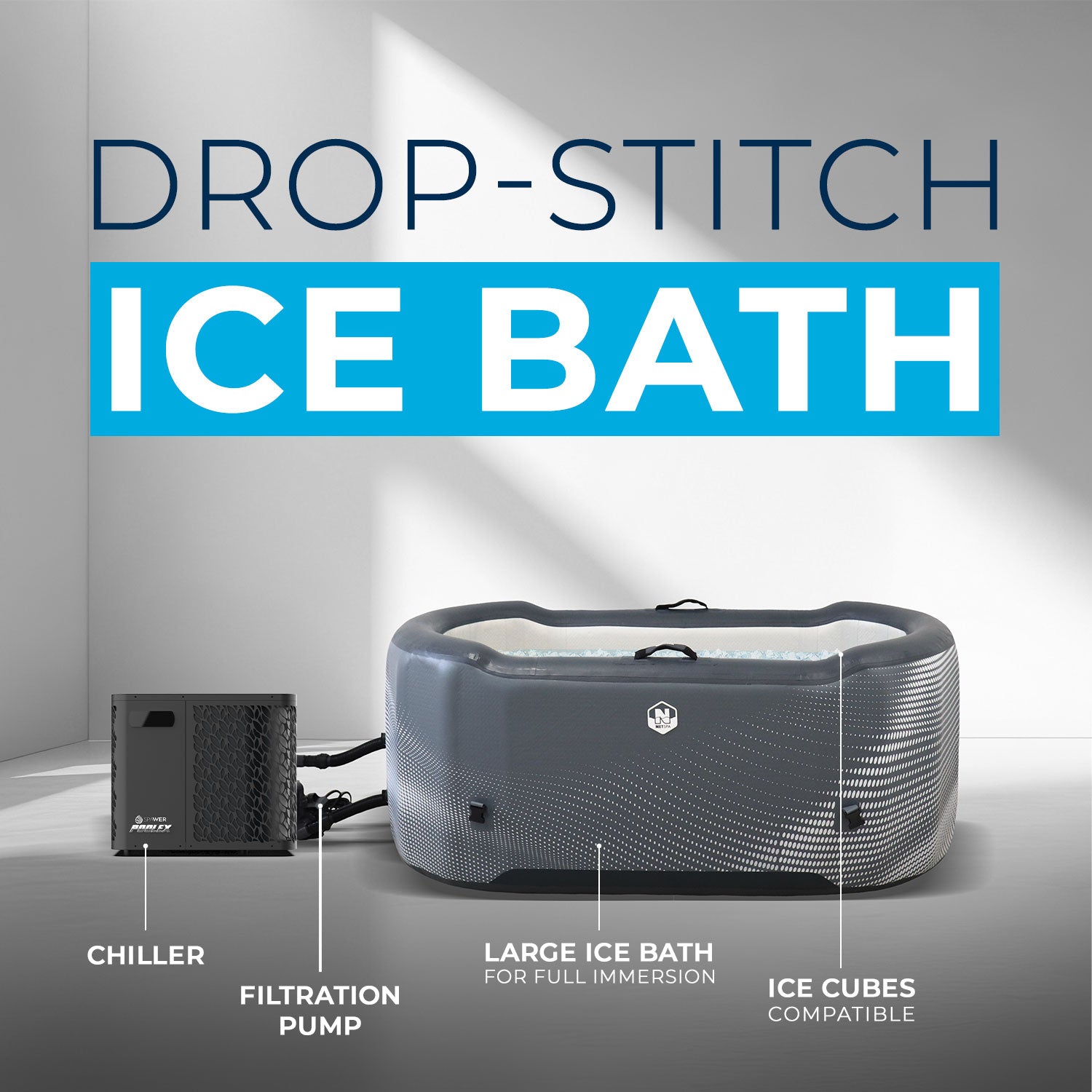 Poolex - NetSpa Järvi bain de glace avec kit refroidisseur
