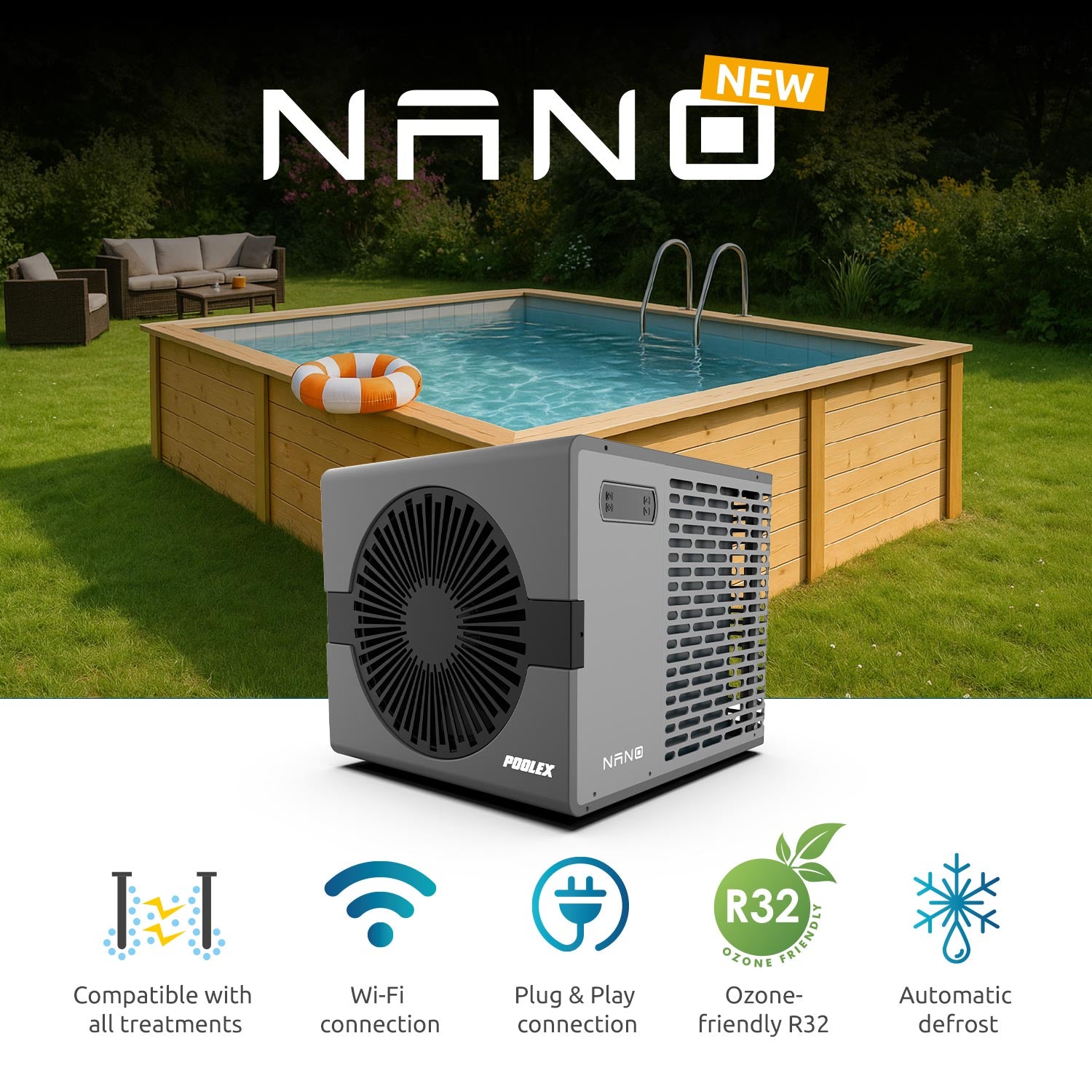 Poolex - Pompe à chaleur Nano pour piscine