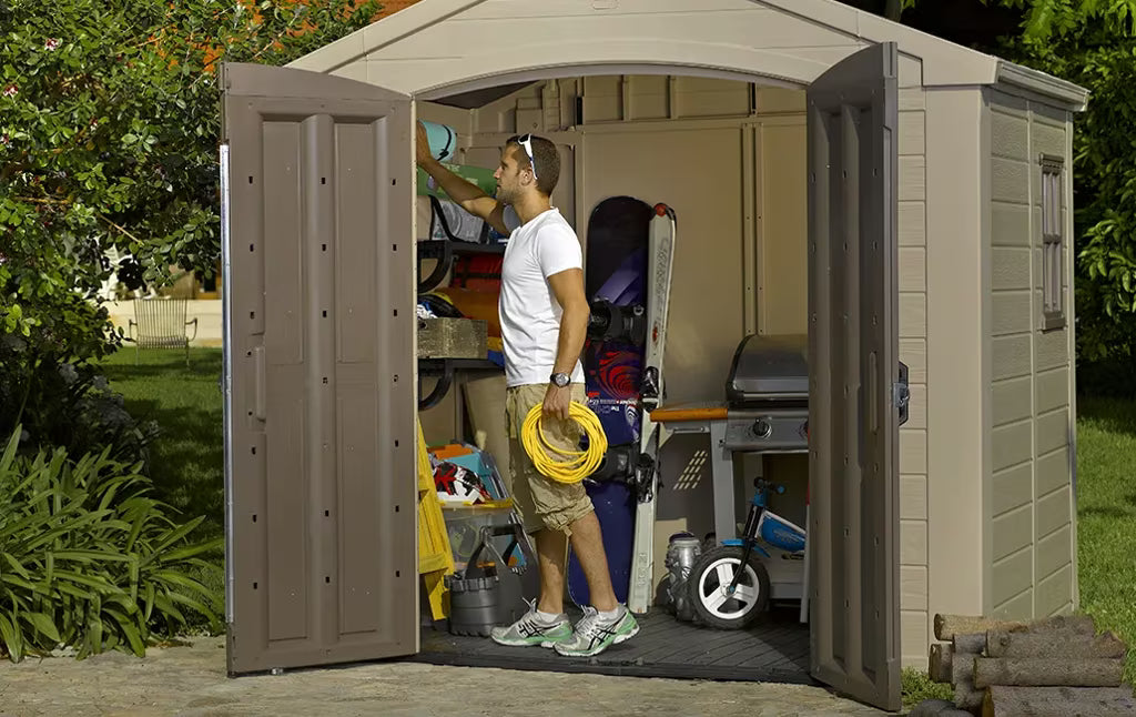 Keter - Caseta de exterior Factor 8x6 castanho/bege