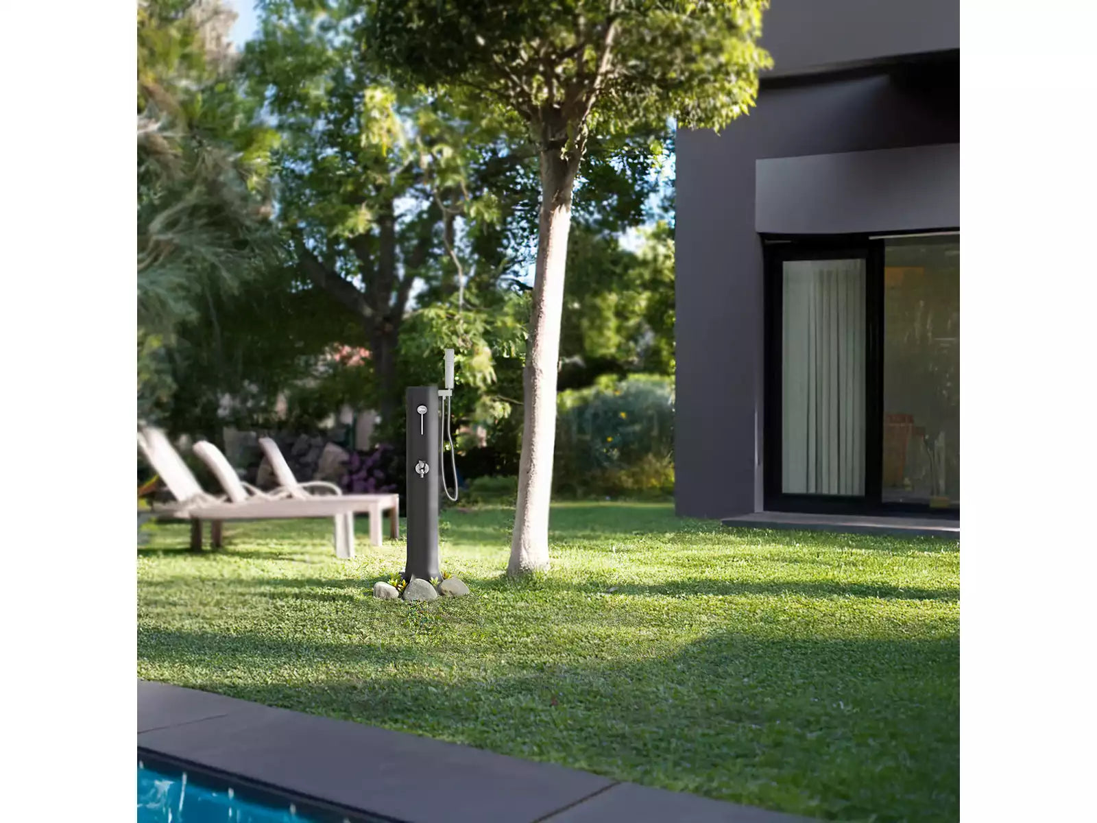 Gre - Doccia solare per piscina SLS17 con lava piedi