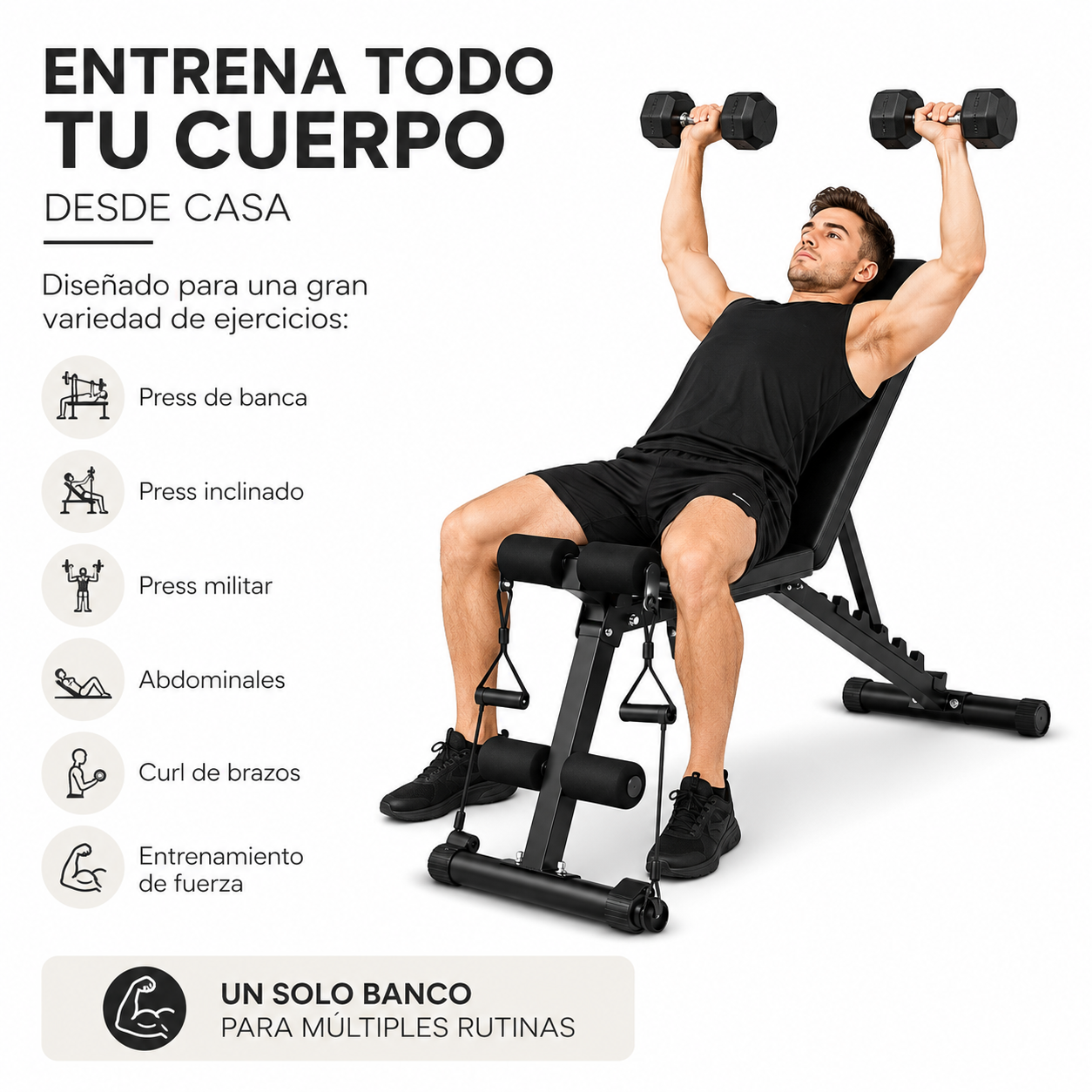 Banc de Musculation Pliable 120 Kg