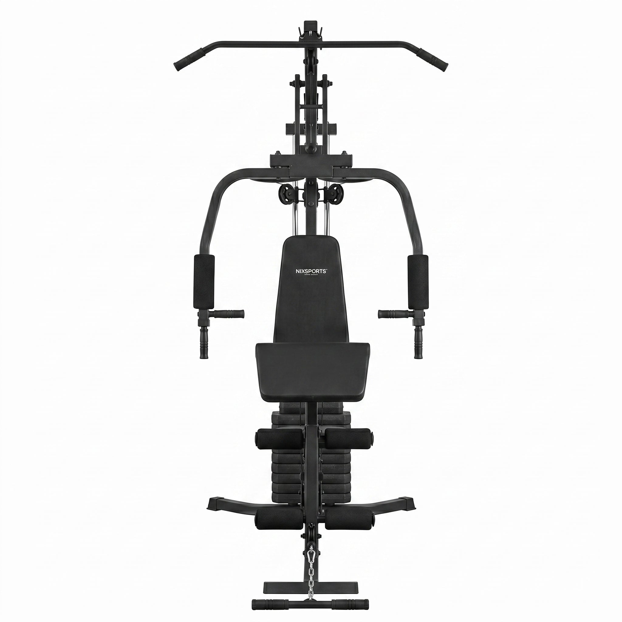 Estación de Musculación Multifunción con Poleas y Banco Ergonómico