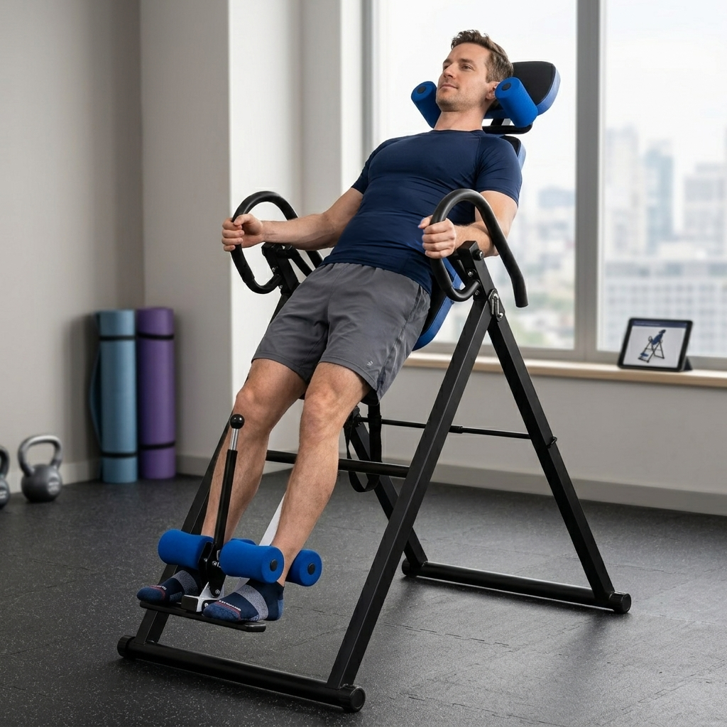 Planche d'inversion pliante avec inclinaison réglable et dossier ergonomique