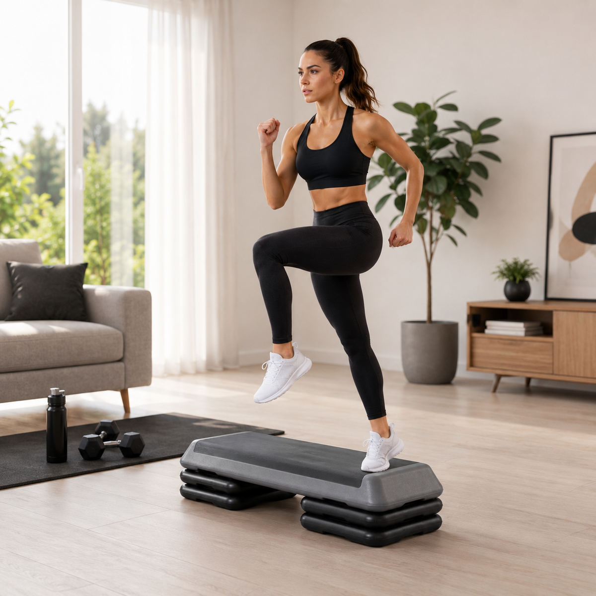 Banco Step Aeróbico Ajustable Antideslizante