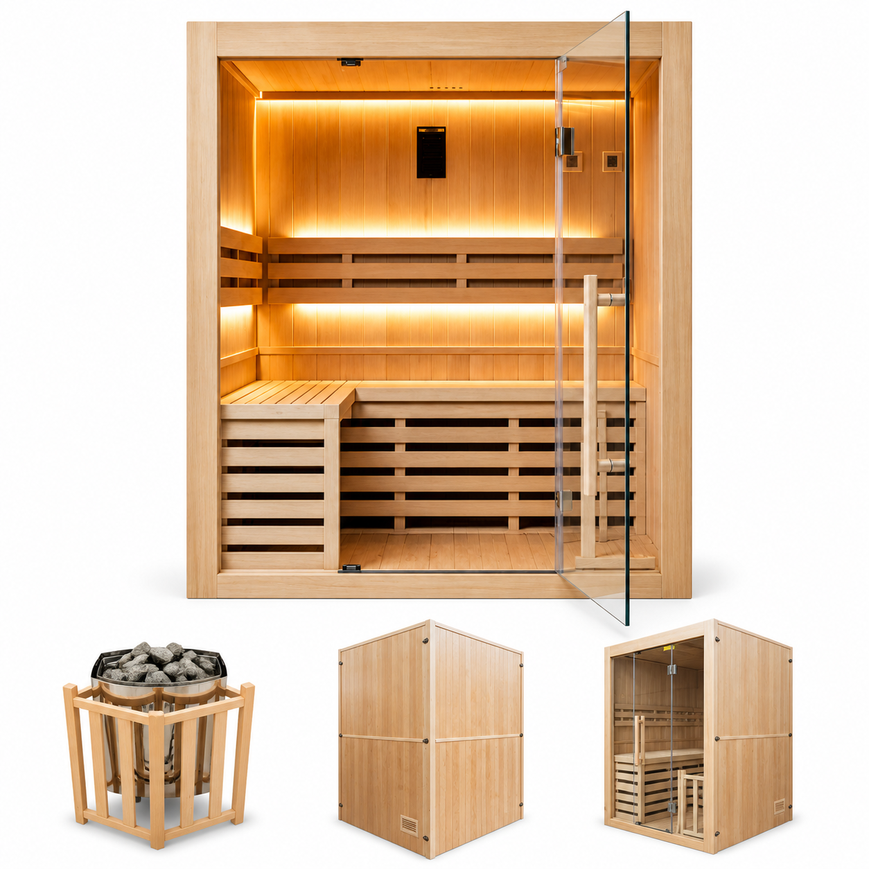 Nix Spa - Sauna tradicional 4 lugares vapor 4,5kW