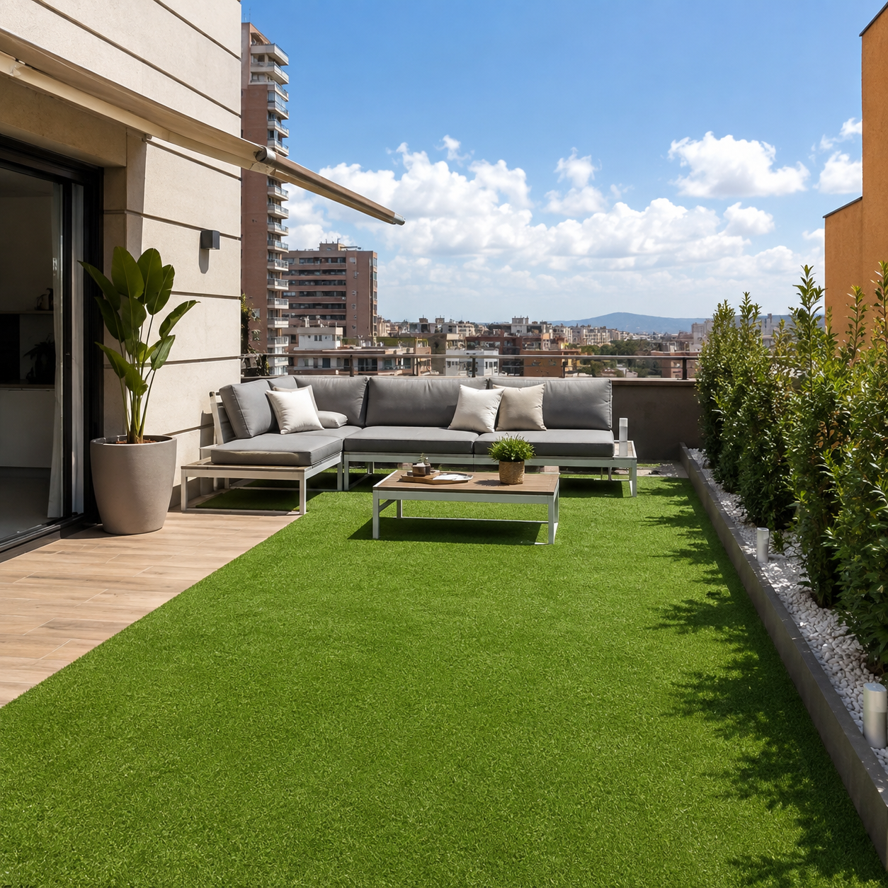 Lorvik Kunstrasenrolle 20 mm — 2×5 m (10 m²) für Garten und Terrasse im Außenbereich