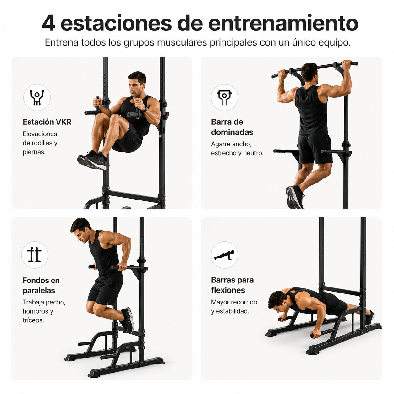 Torre de Dominadas Multifunción con Estación VKR 150-230 cm