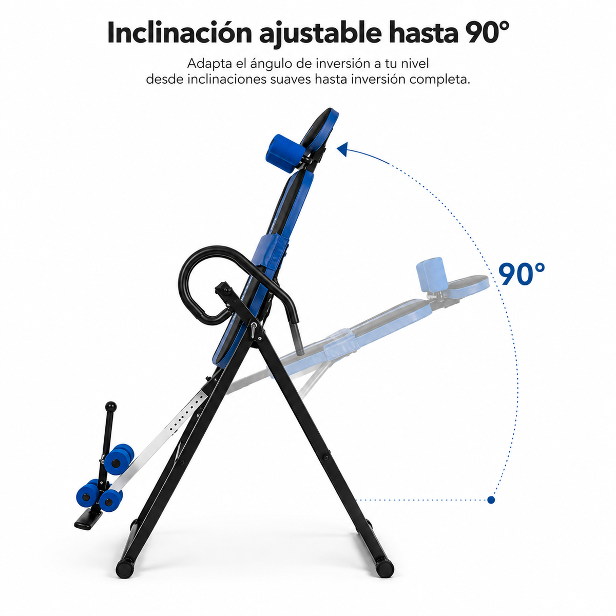 Planche d'inversion pliante avec inclinaison réglable et dossier ergonomique