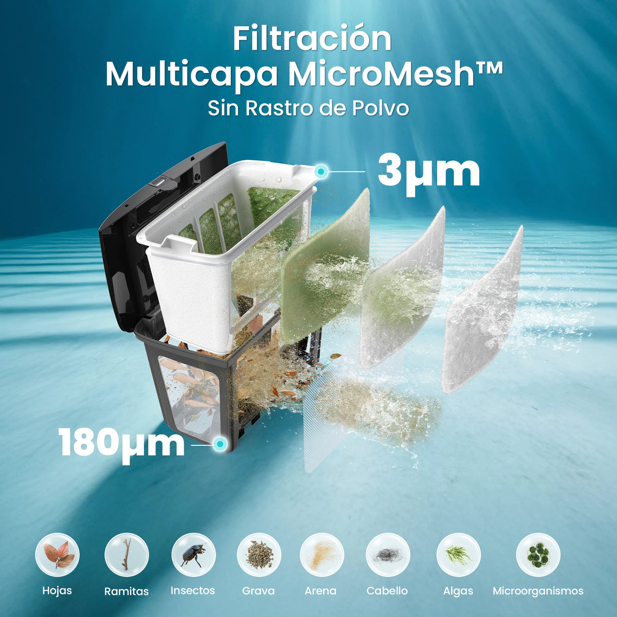 Aiper Scuba S3 Robot Limpiafondos de piscina de batería sin cable