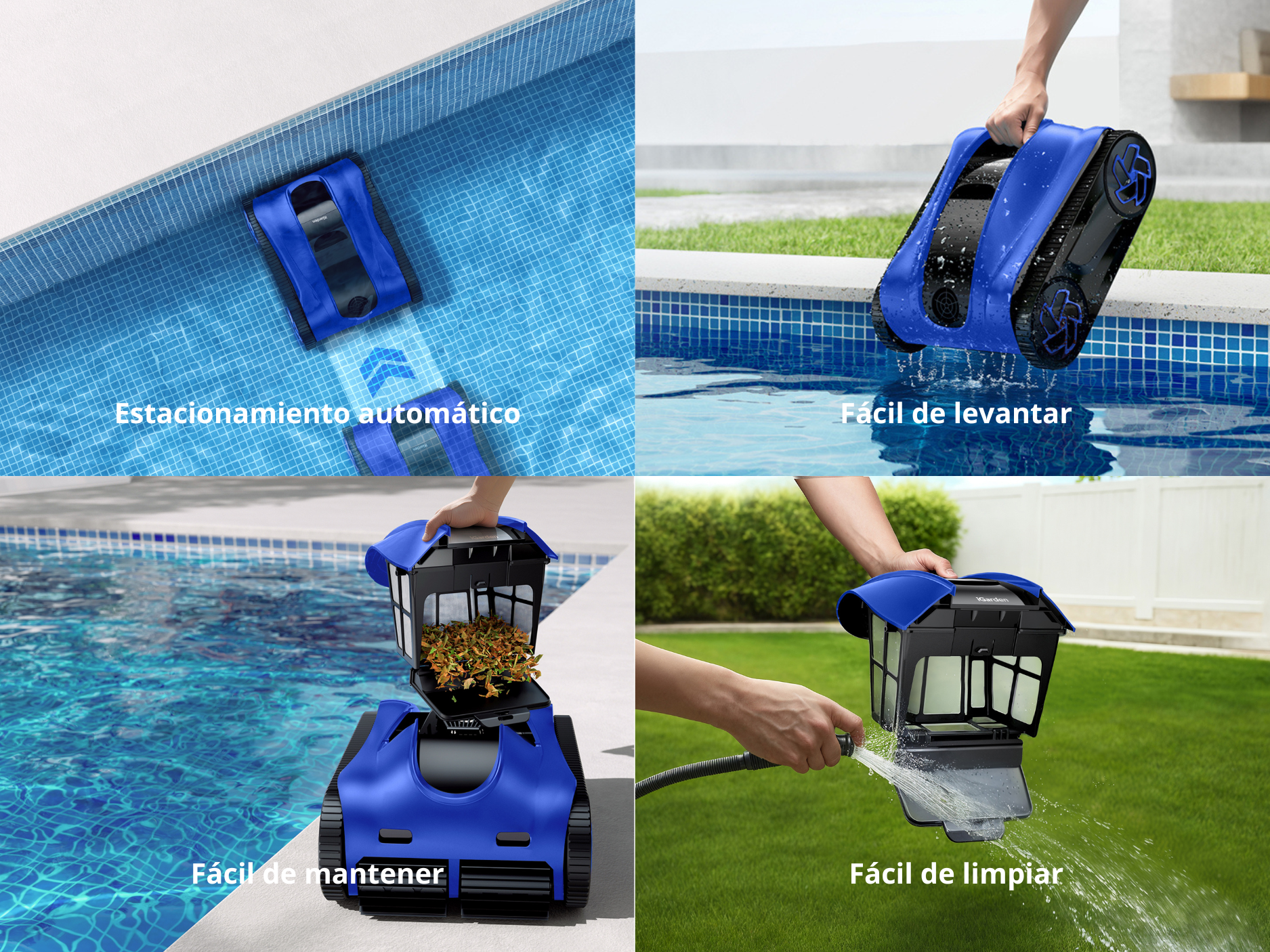 iGarden K60 robô limpa-fundos de piscina automático sem fios