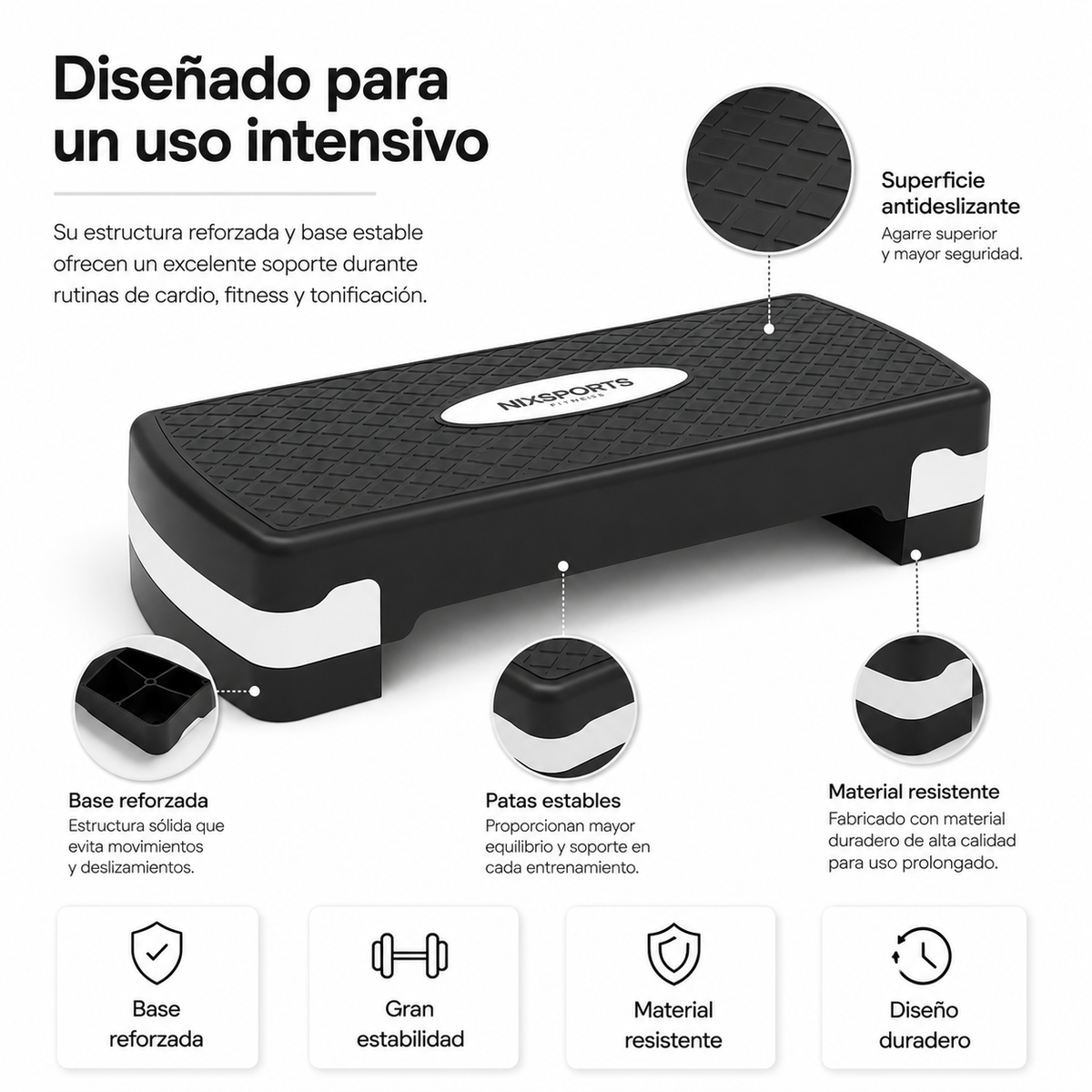 Step Aeróbico Antideslizante 67 cm