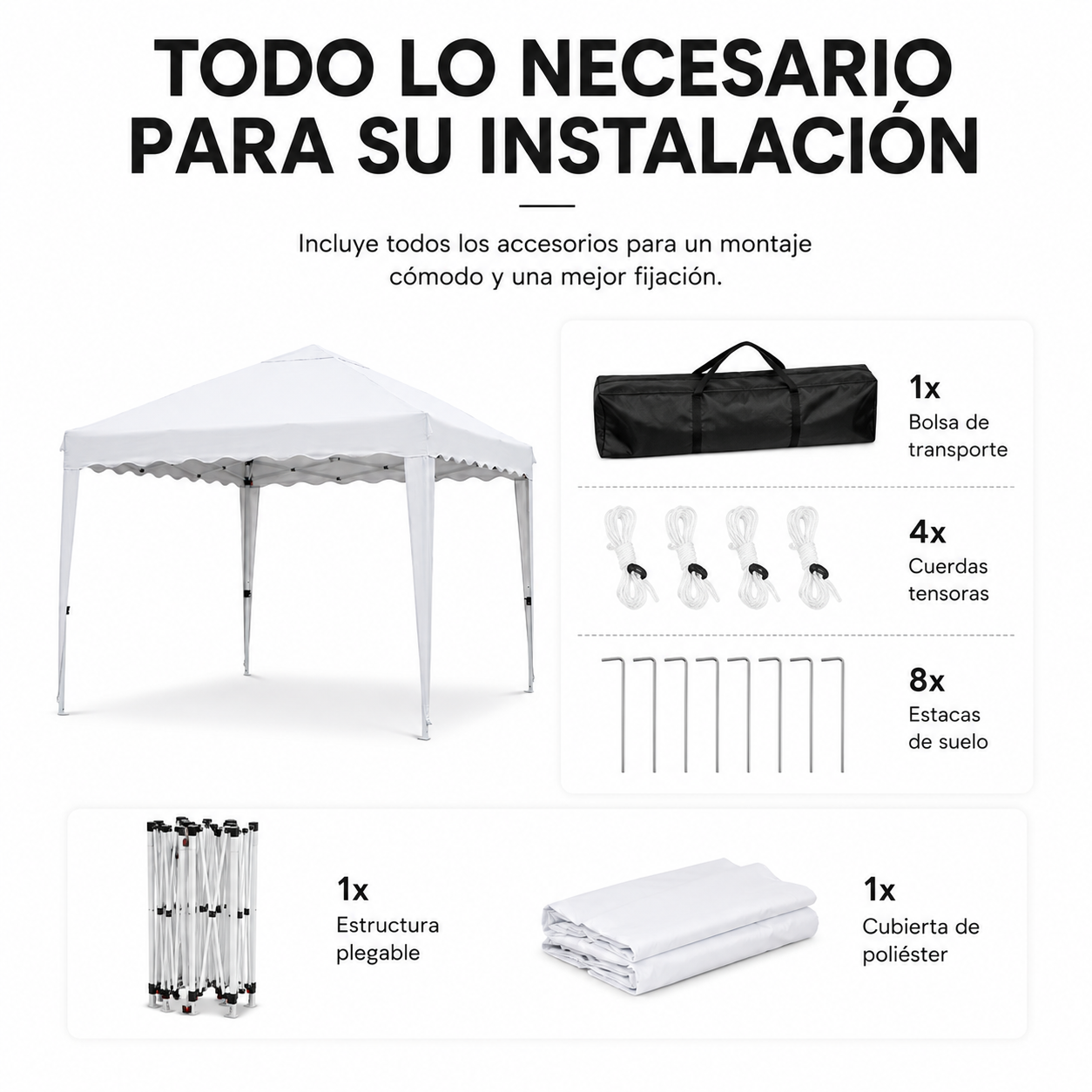 Tenda Impermeabile 3x3 m Pieghevole