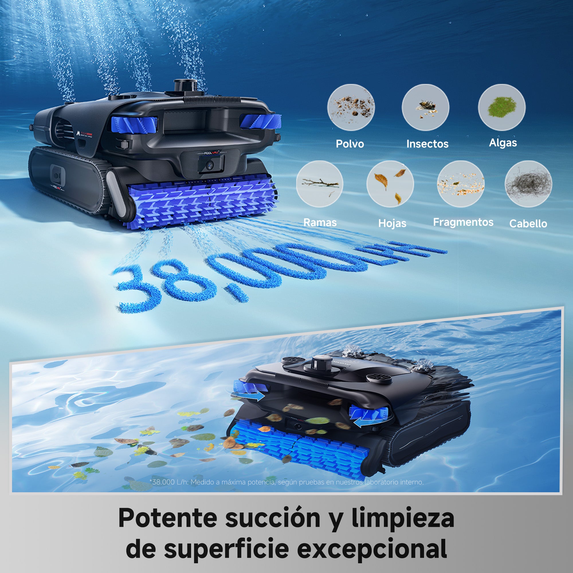Mova - Rover X10 Robot Limpiafondos de piscina de batería sin cable