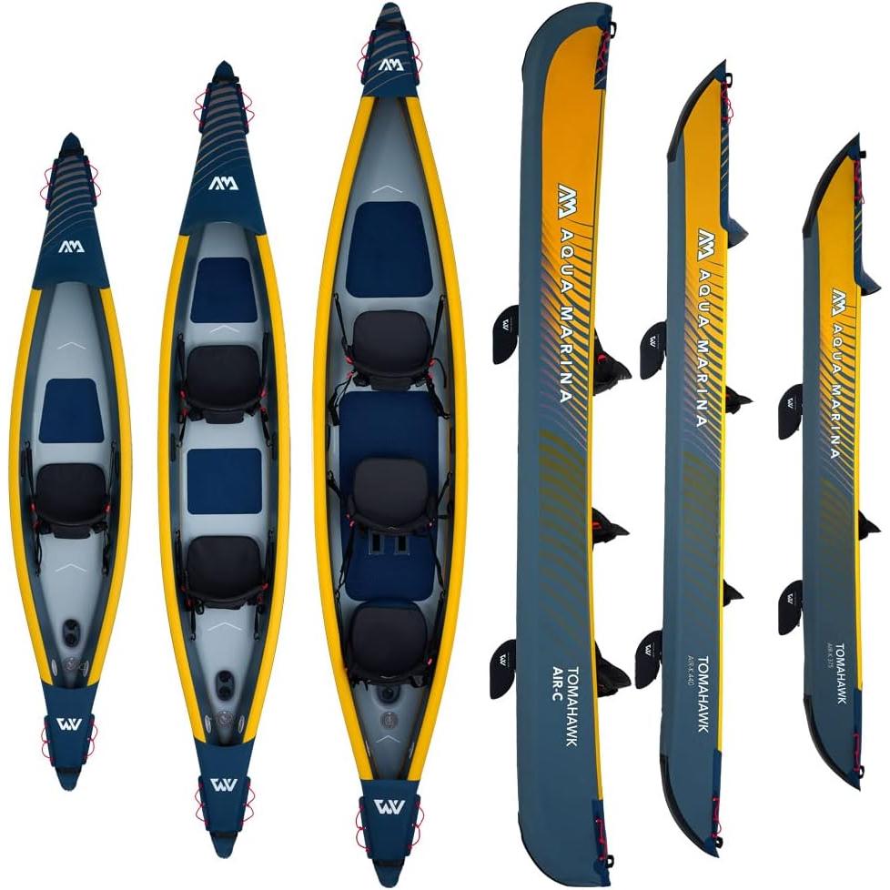 Aqua Marina - Tomahawk AIR-C 15'8" AIR-C opblaasbare kajak voor 3 personen, drop-stitch