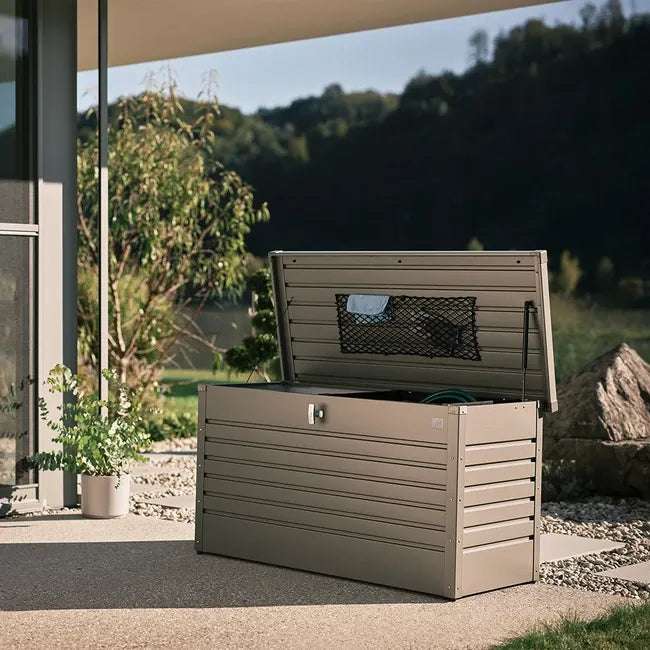 Biohort – Arca metálica para exterior Cinzento quartzo metálico