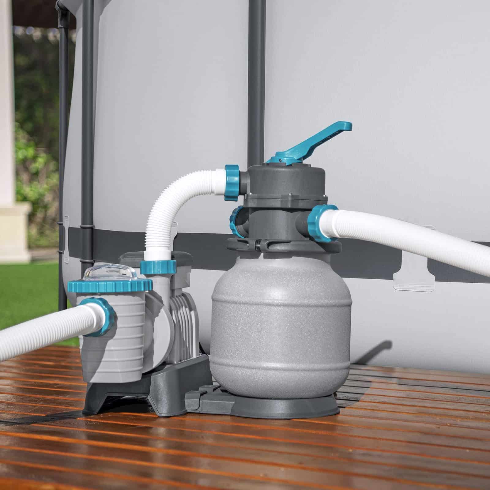 Bestway – Depuradora de areia Flowclear 6.056 L/h para piscinas elevadas