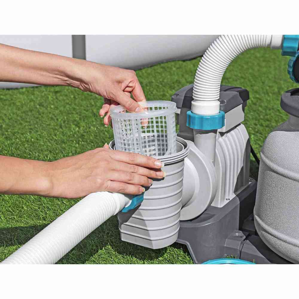Bestway – Depuradora de areia Flowclear 6.056 L/h para piscinas elevadas