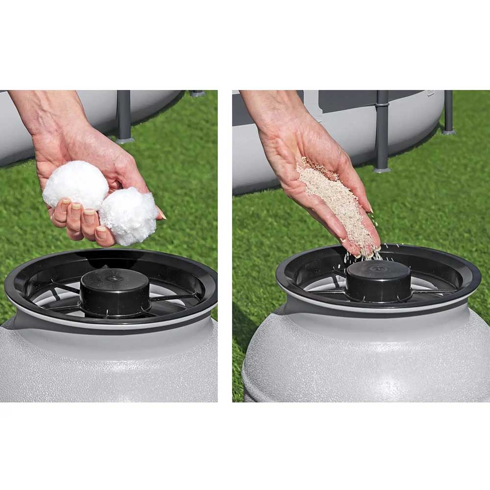 Bestway – Depuradora de areia Flowclear 6.056 L/h para piscinas elevadas