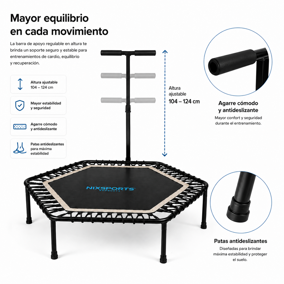 Cama Elástica de Fitness 3 em 1 Dobrável