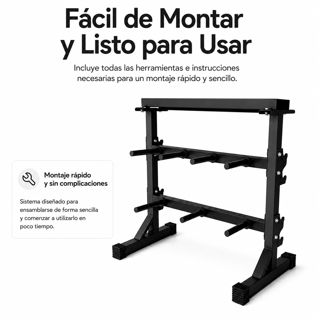 Soporte Para Mancuernas Y Barras Rack Para Gimnasio En Casa