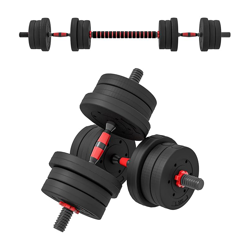 Mancuernas Ajustables Con Barra Extensible 20 Kg Kit Multifunción