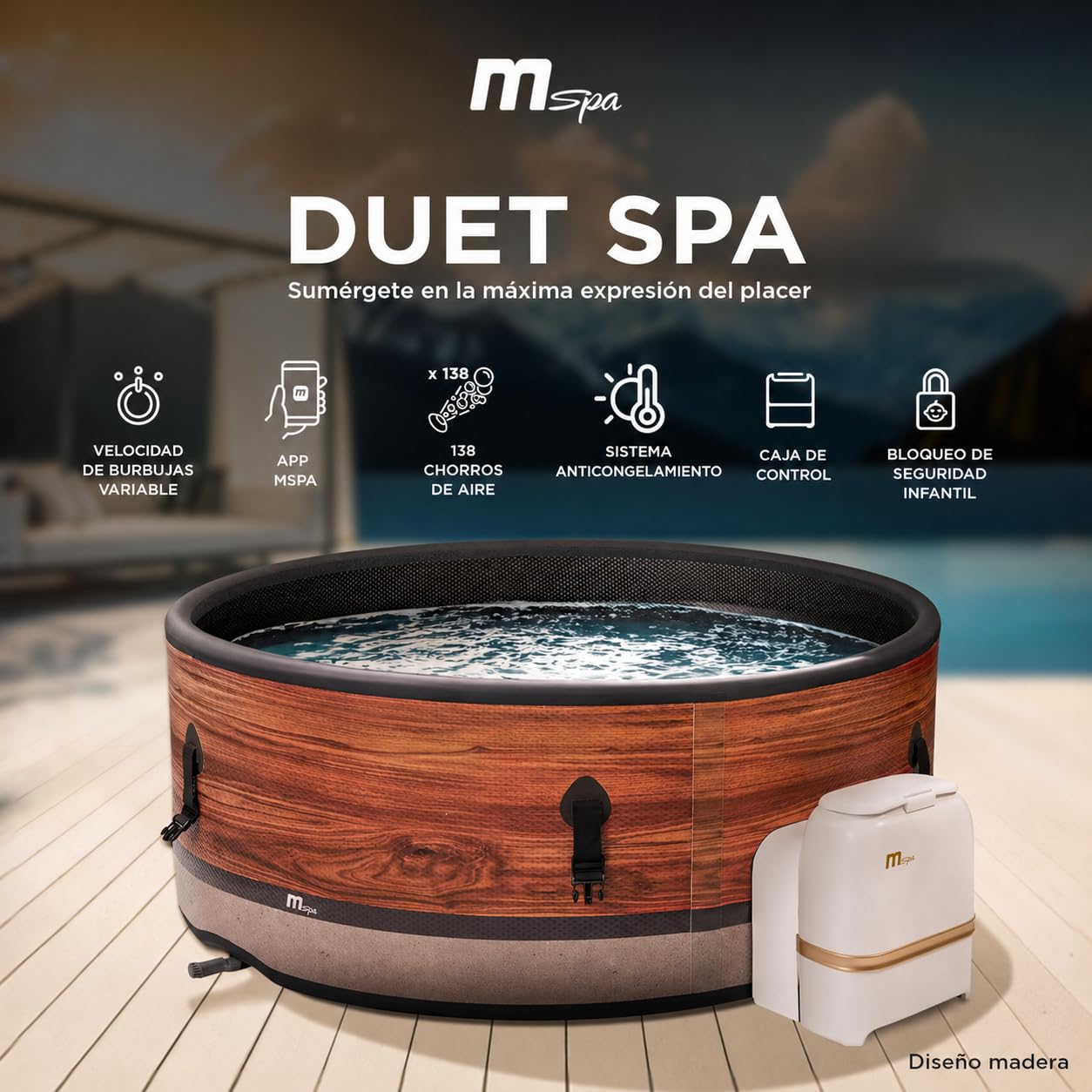 MSpa - whirpool  Rund Duet-Eco für 4-6 Personen
