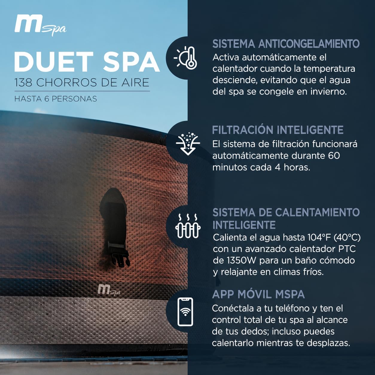 MSpa - whirpool  Rund Duet-Eco für 4-6 Personen