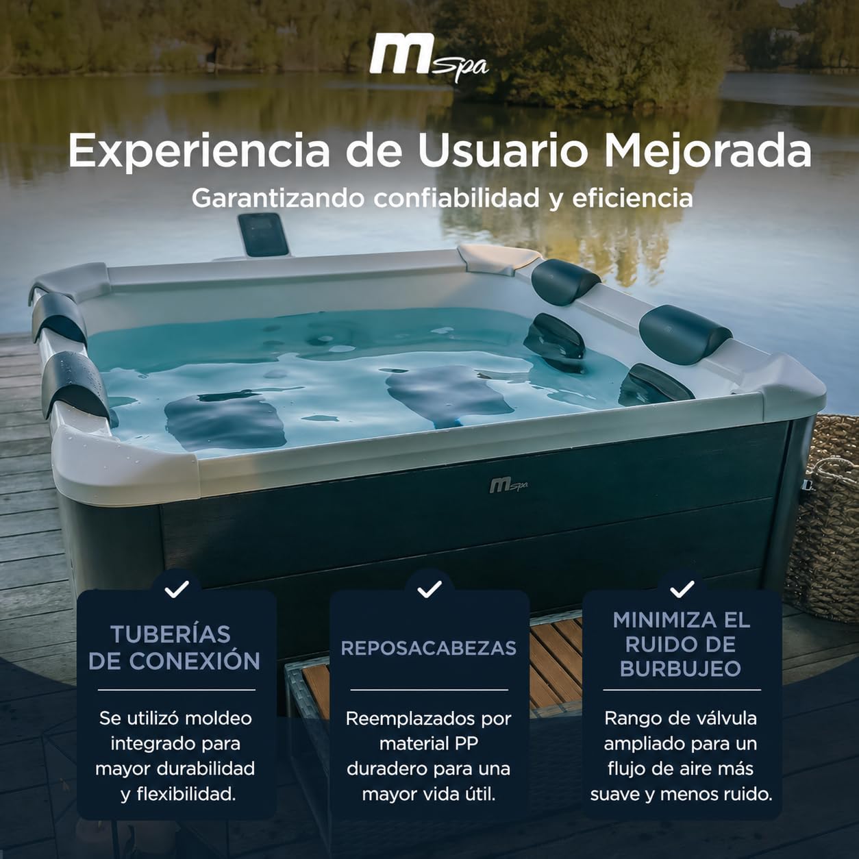 Mspa - Spa rígido cuadrado Oslo 4-6 personas