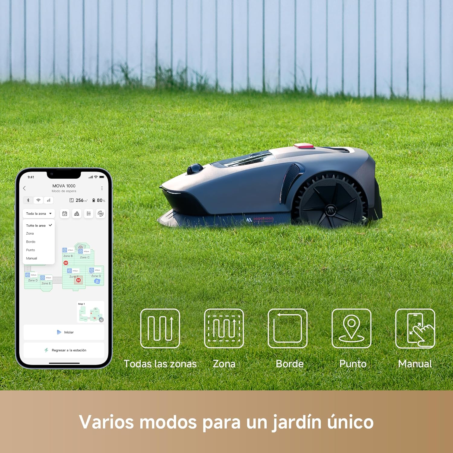 Mova – 600 Plus robot tondeuse sans fil périphérique