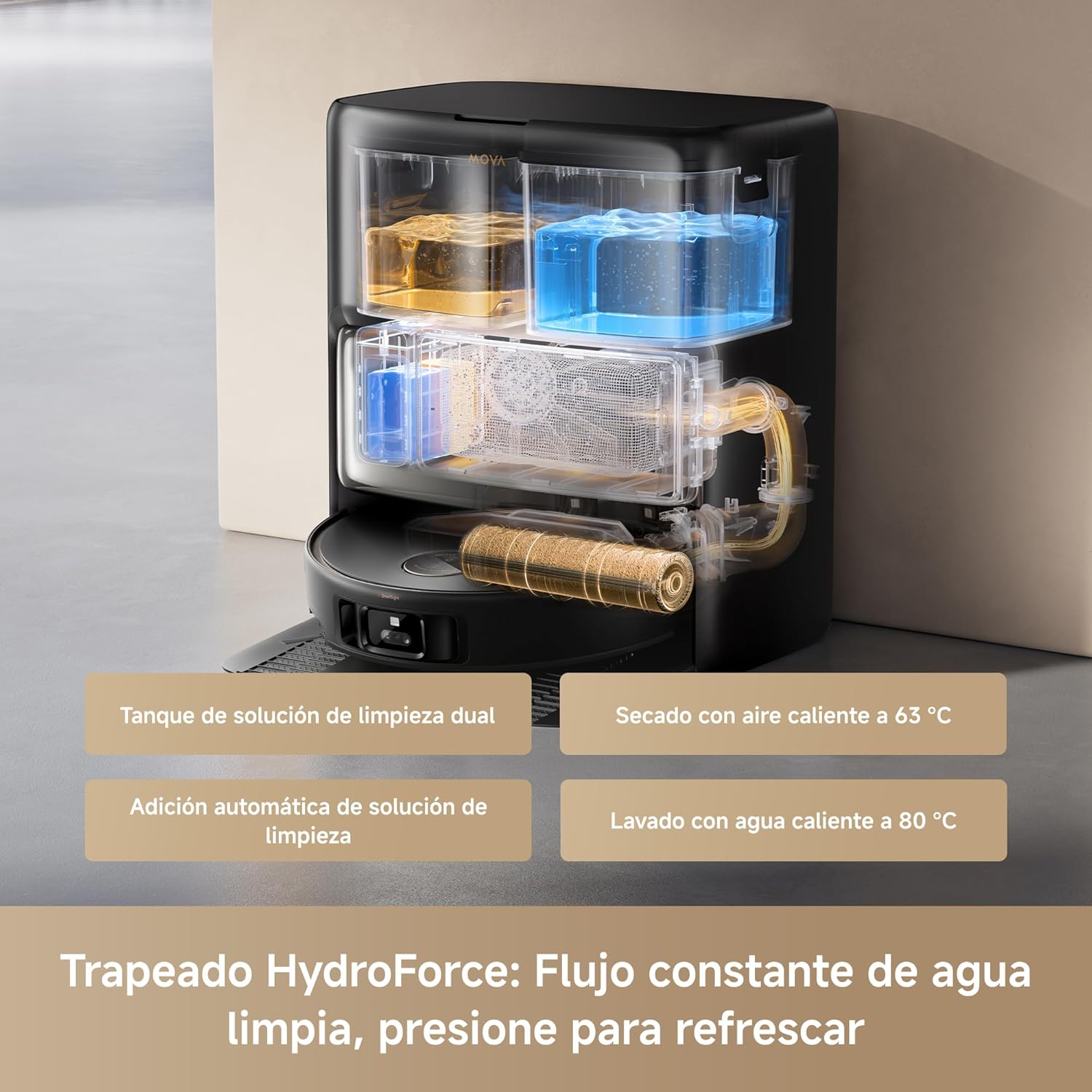 Mova – Z60 Ultra Roller Robô Aspirador Completo
