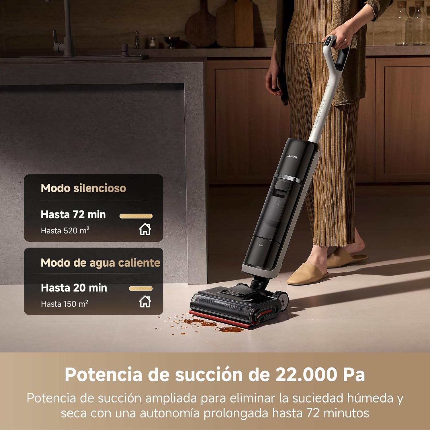 Dreame – Aspirateur à sec et humide H15 Pro Heat