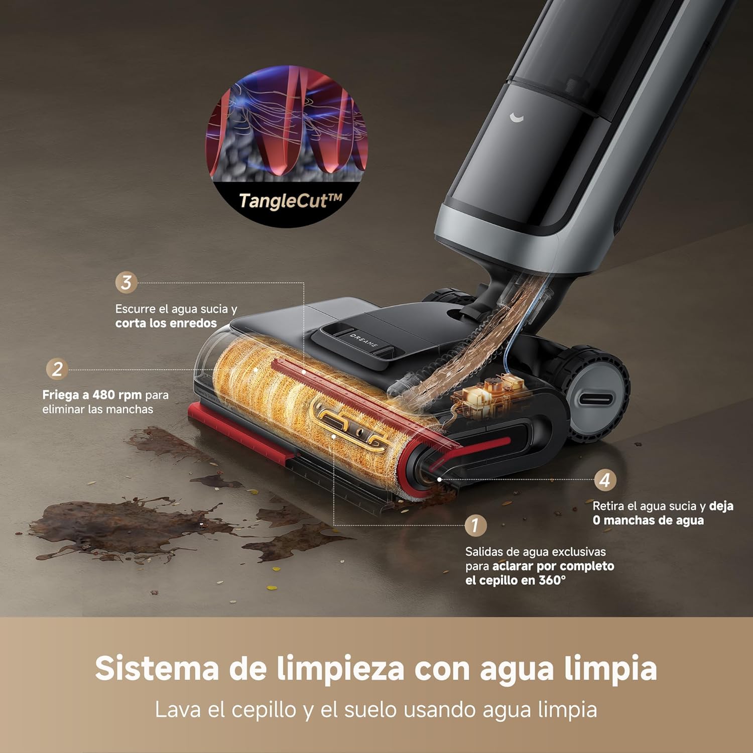 Dreame – Aspirateur à sec et humide H15 Pro Heat