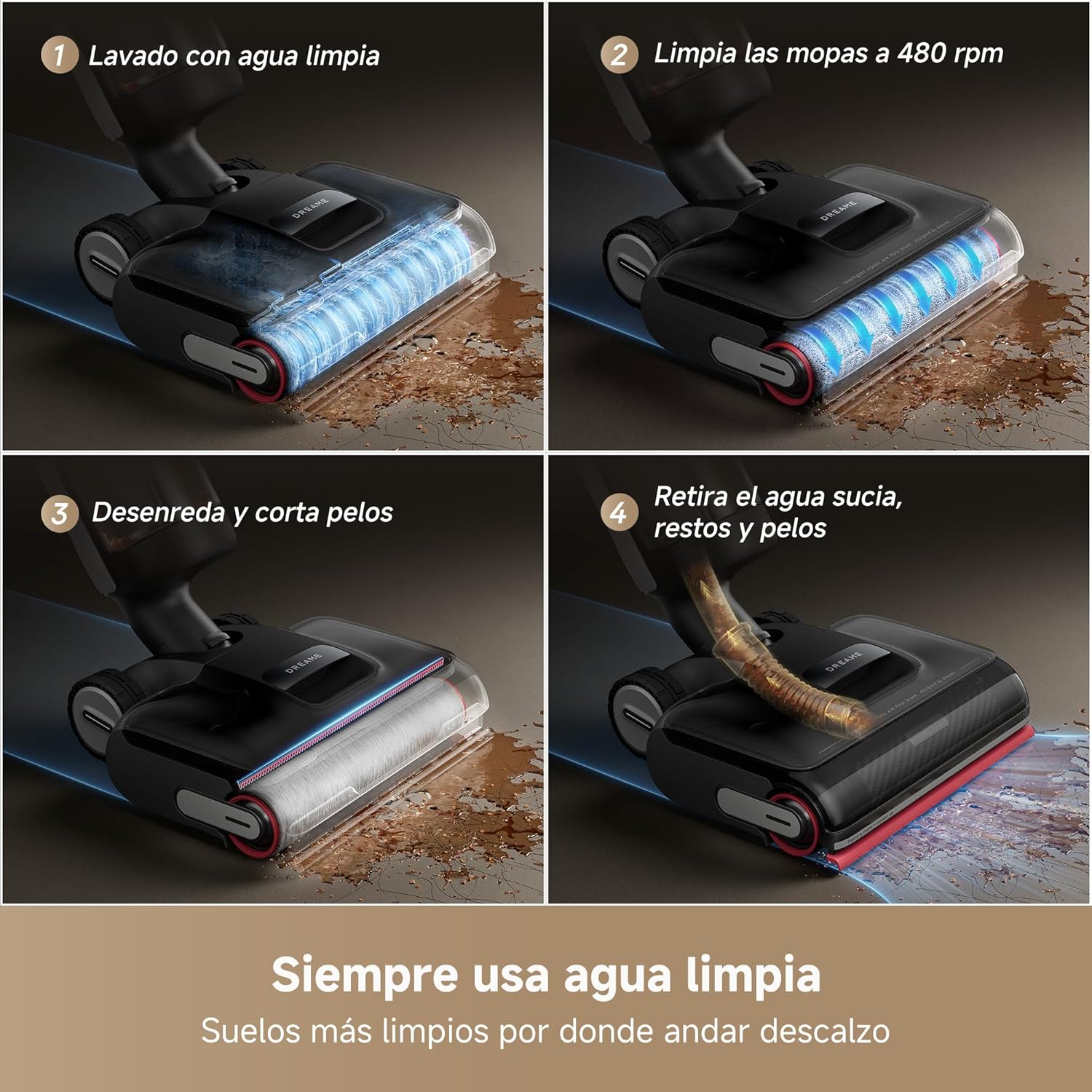Dreame – H15s aspirador en seco y húmedo
