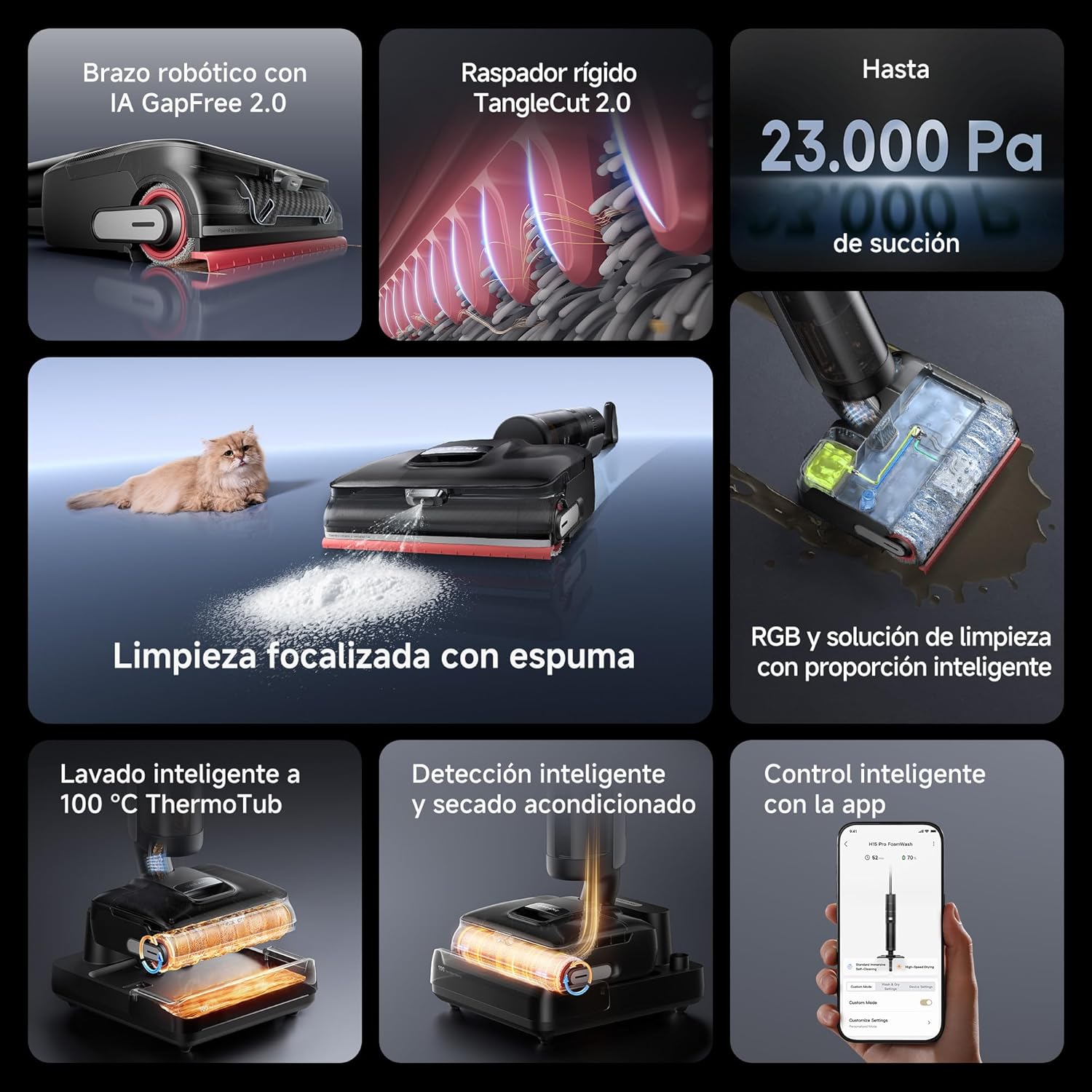 Dreame – H15 Pro FoamWash aspirador en seco y húmedo