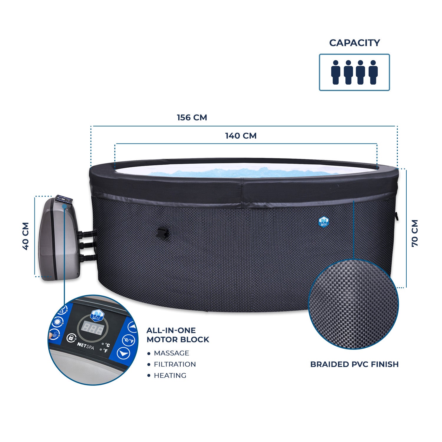 NetSpa - Spa portátil Vita + Mobiliário