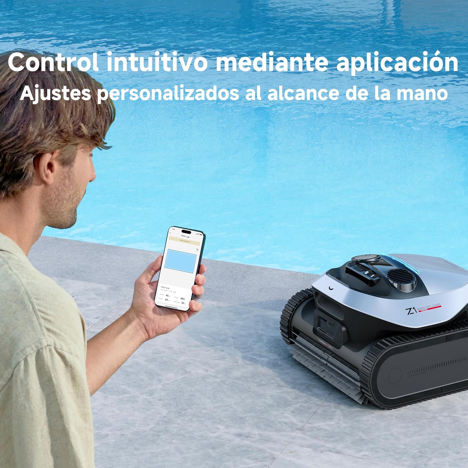 Dreame – Robot nettoyeur de piscine Z1 à batterie sans câble