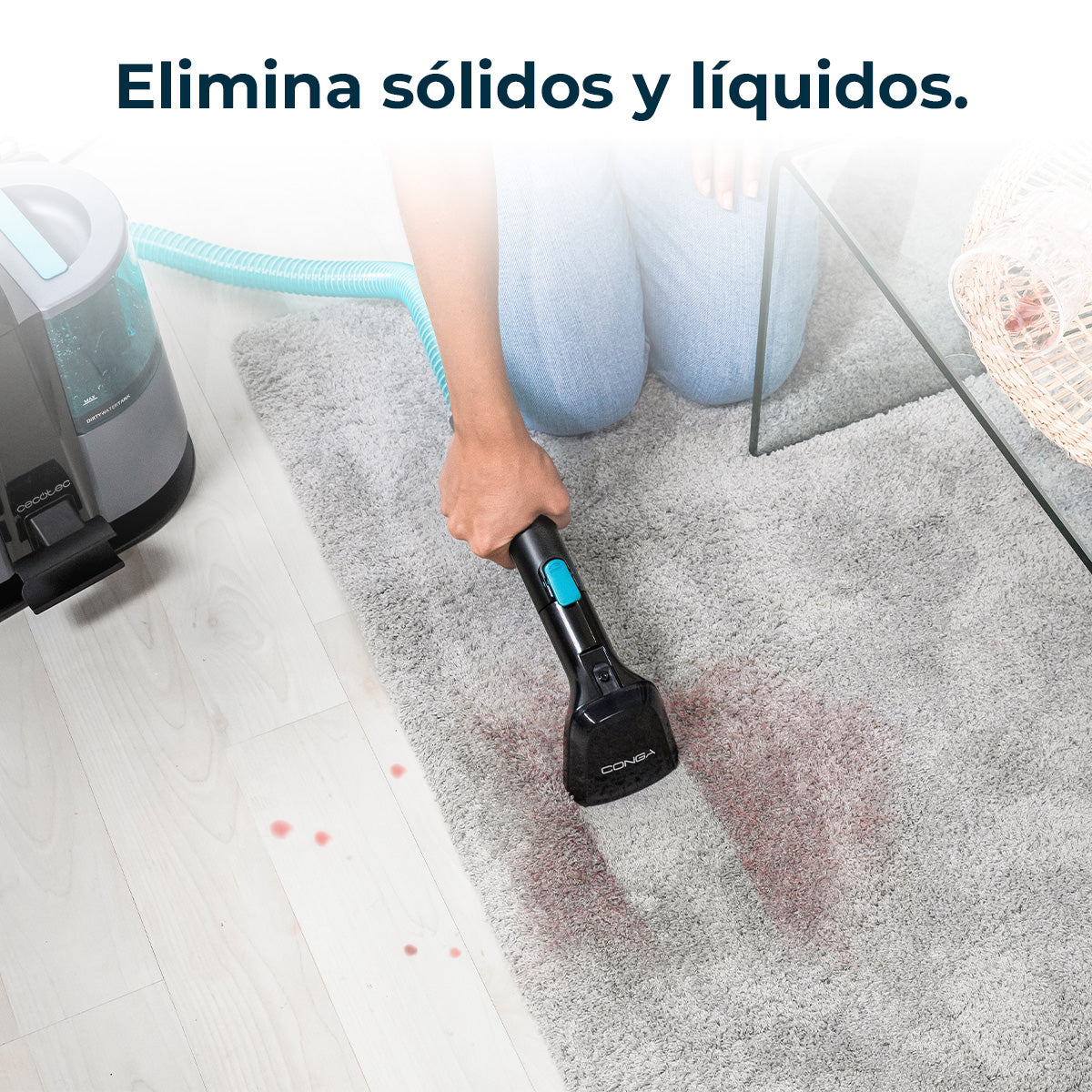 Cecotec Conga 4000 Aspirapolvere Carpet Clean XL Advance 600 W Raggio d'Azione 5 m 3 in 1