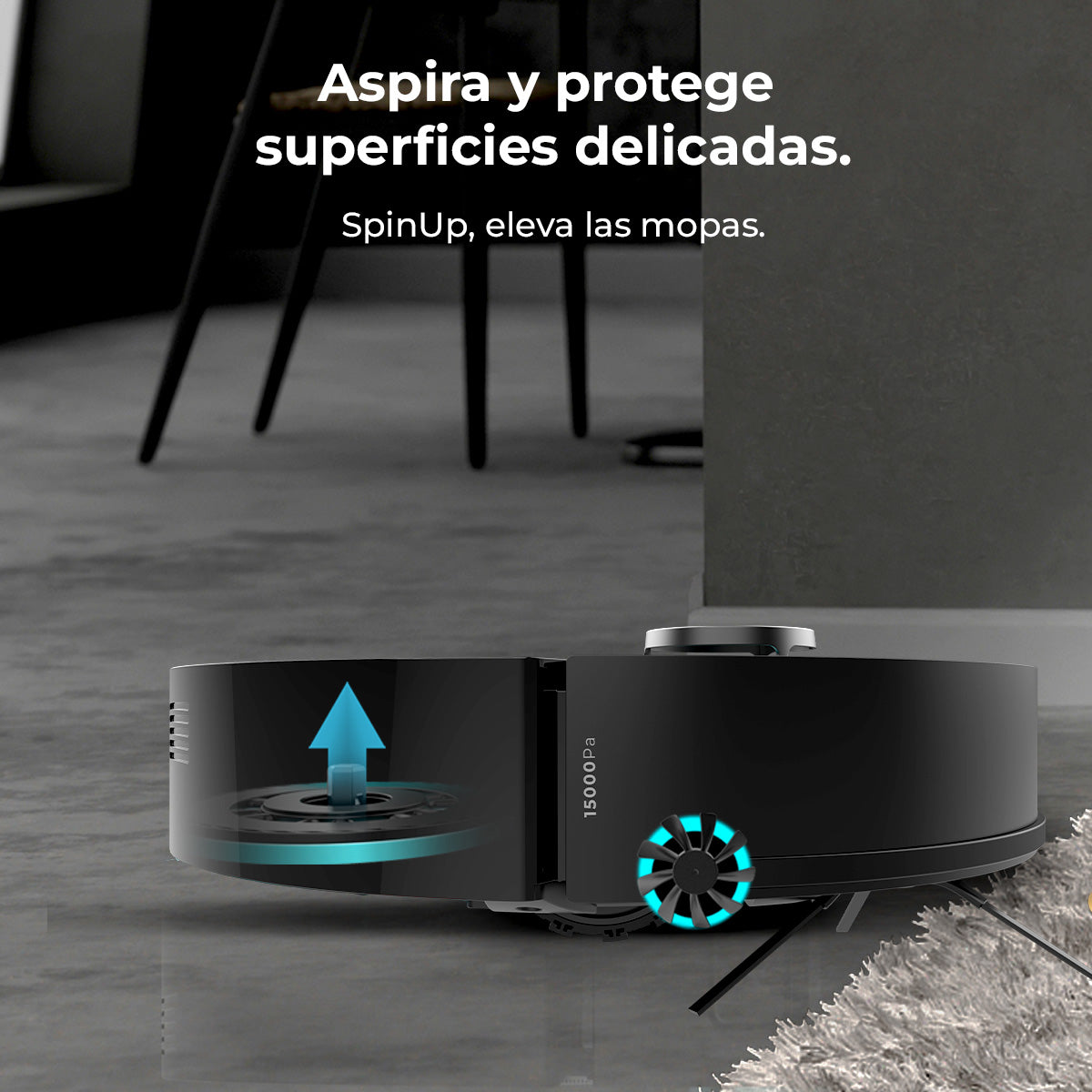 Cecotec Conga X50 Robot Aspirador Con Navegación Láser Y Mapeo Inteligente Fregado Spin